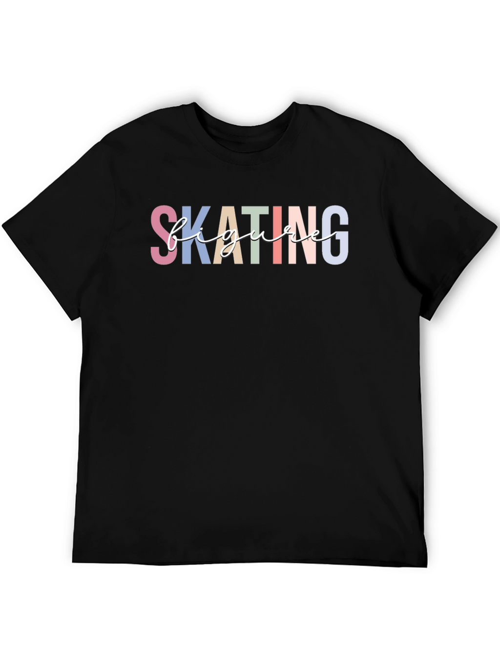 Figure Skating T-Shirt - Black Short Sleeve Tee