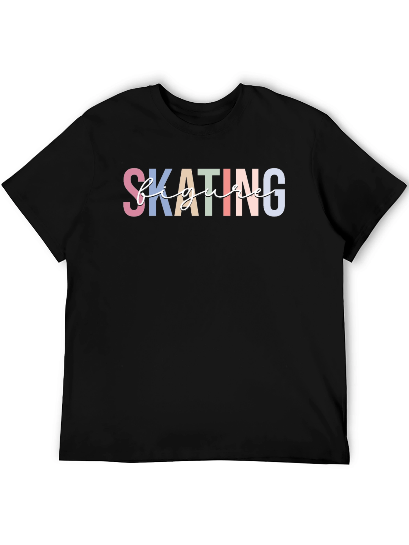 Figure Skating T-Shirt - Black Short Sleeve Tee