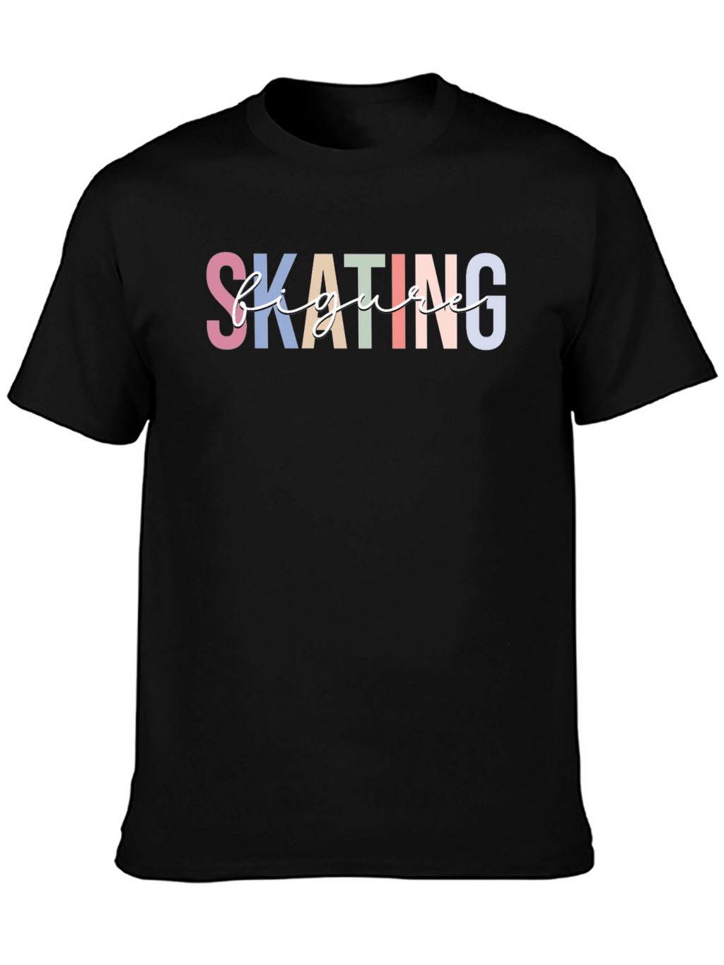 Figure Skating T-Shirt - Black Short Sleeve Tee
