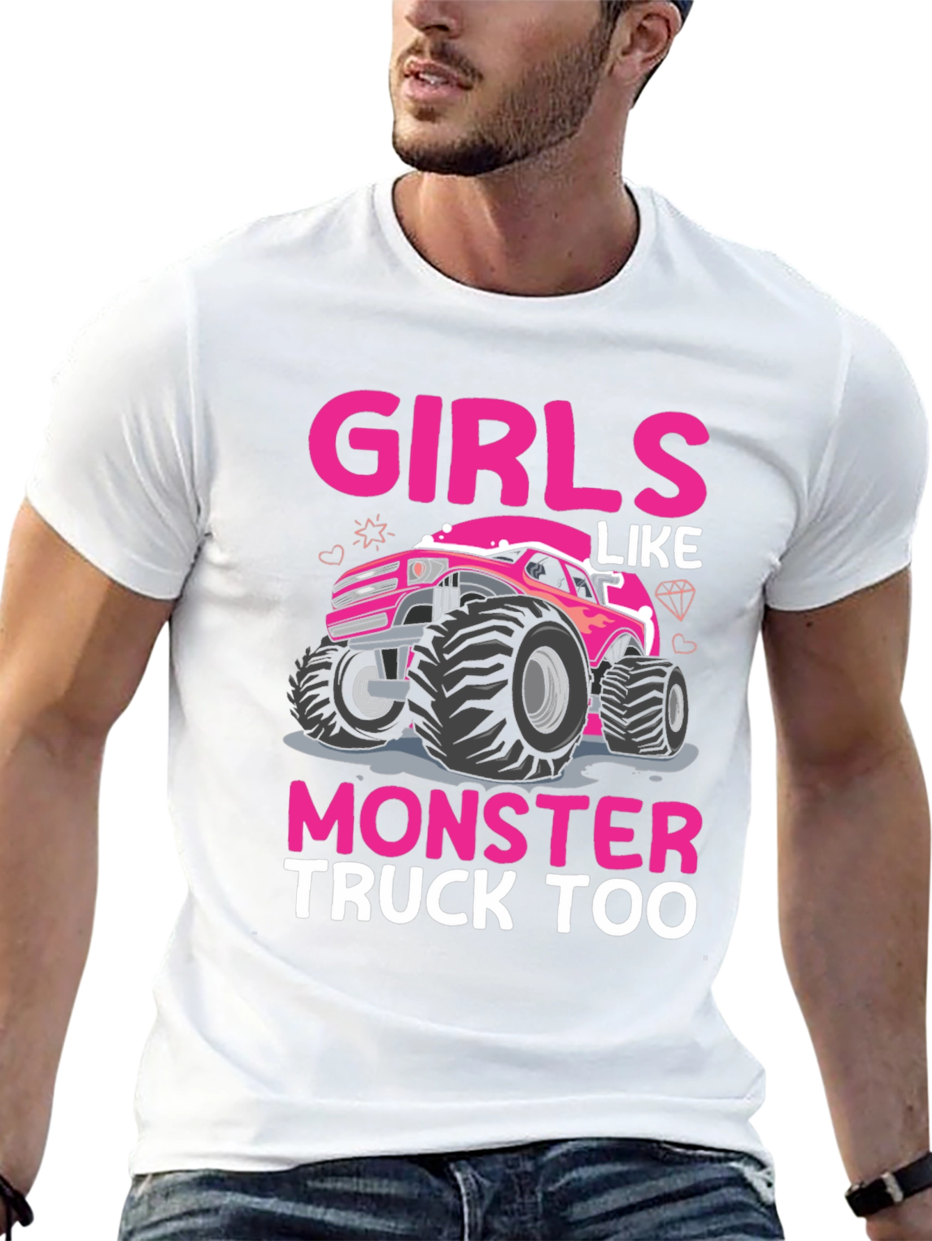 Girls Like Monster Truck Too T-Shirt