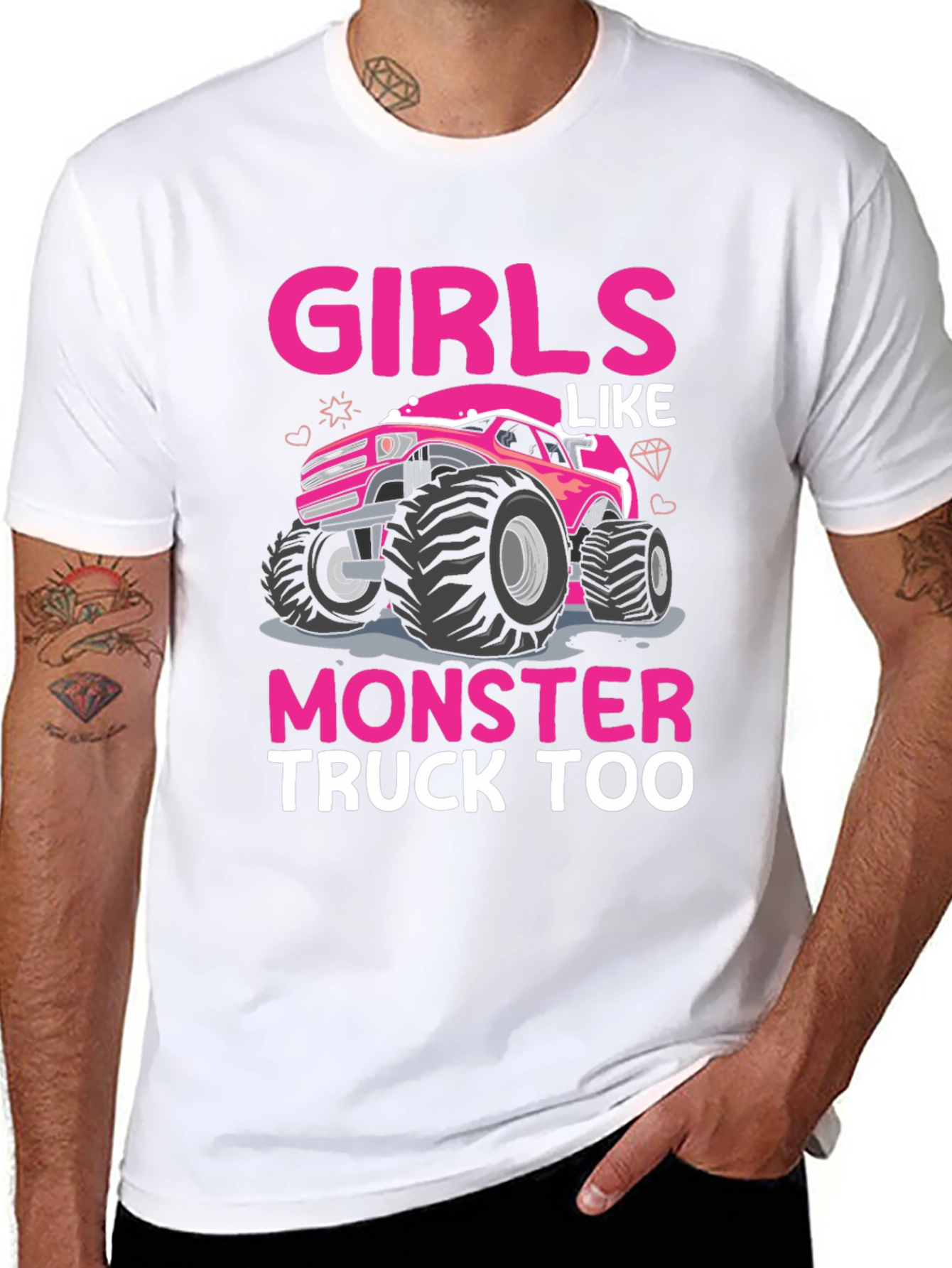 Girls Like Monster Truck Too T-Shirt