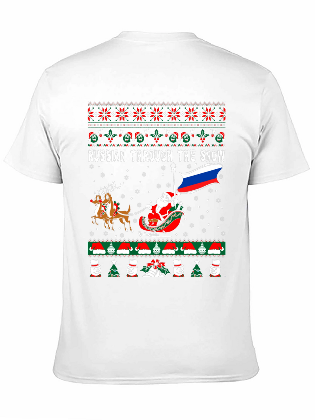 Russian Through the Snow Ugly Christmas T-Shirt