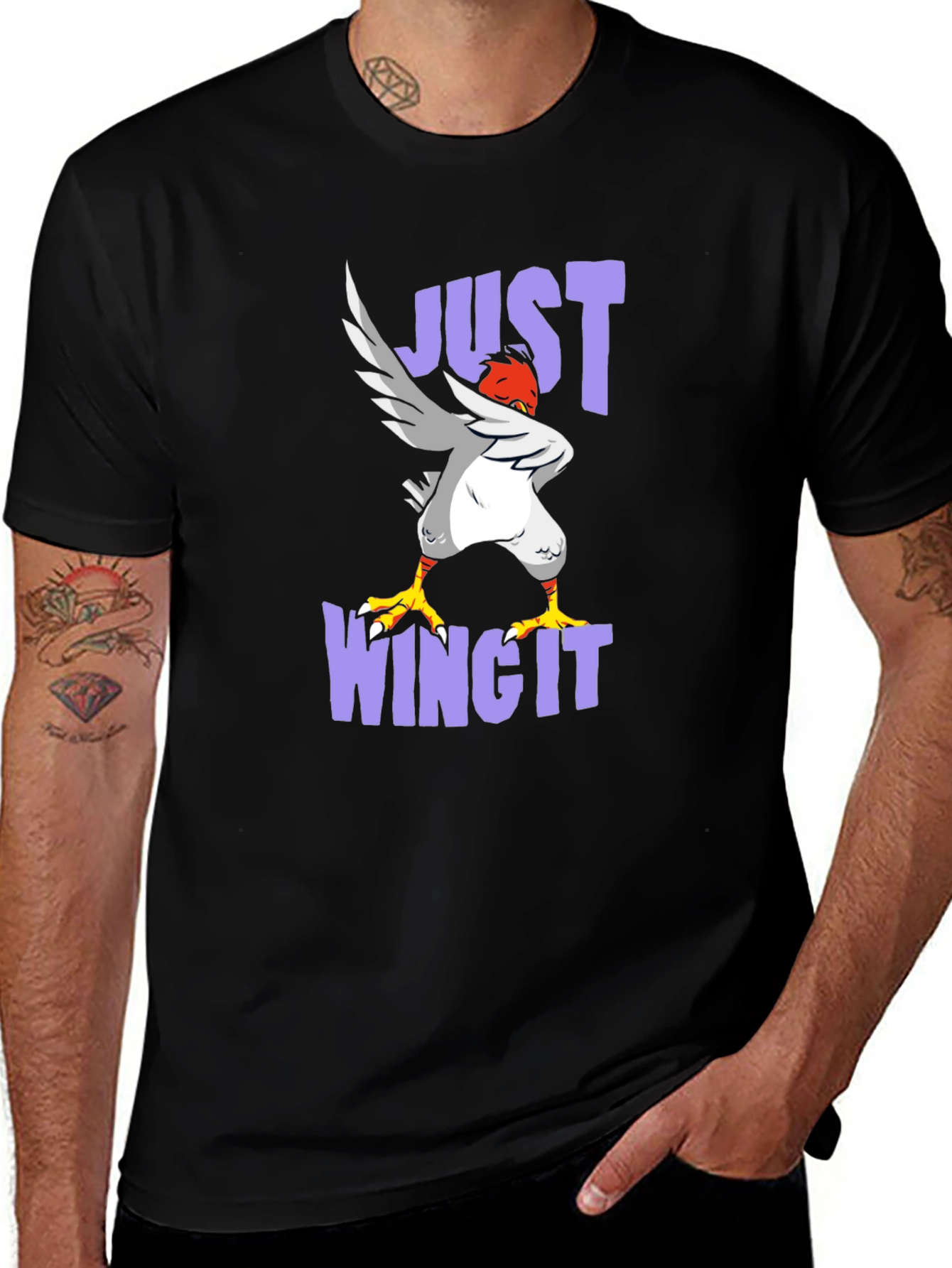 Just Wing It Chicken Dabbing T-Shirt