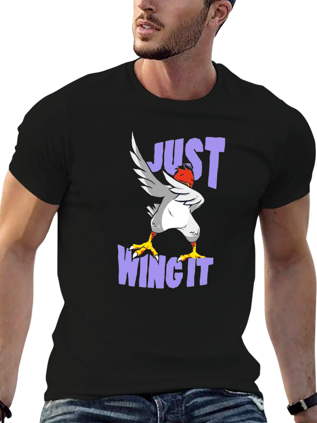 Just Wing It Chicken Dabbing T-Shirt