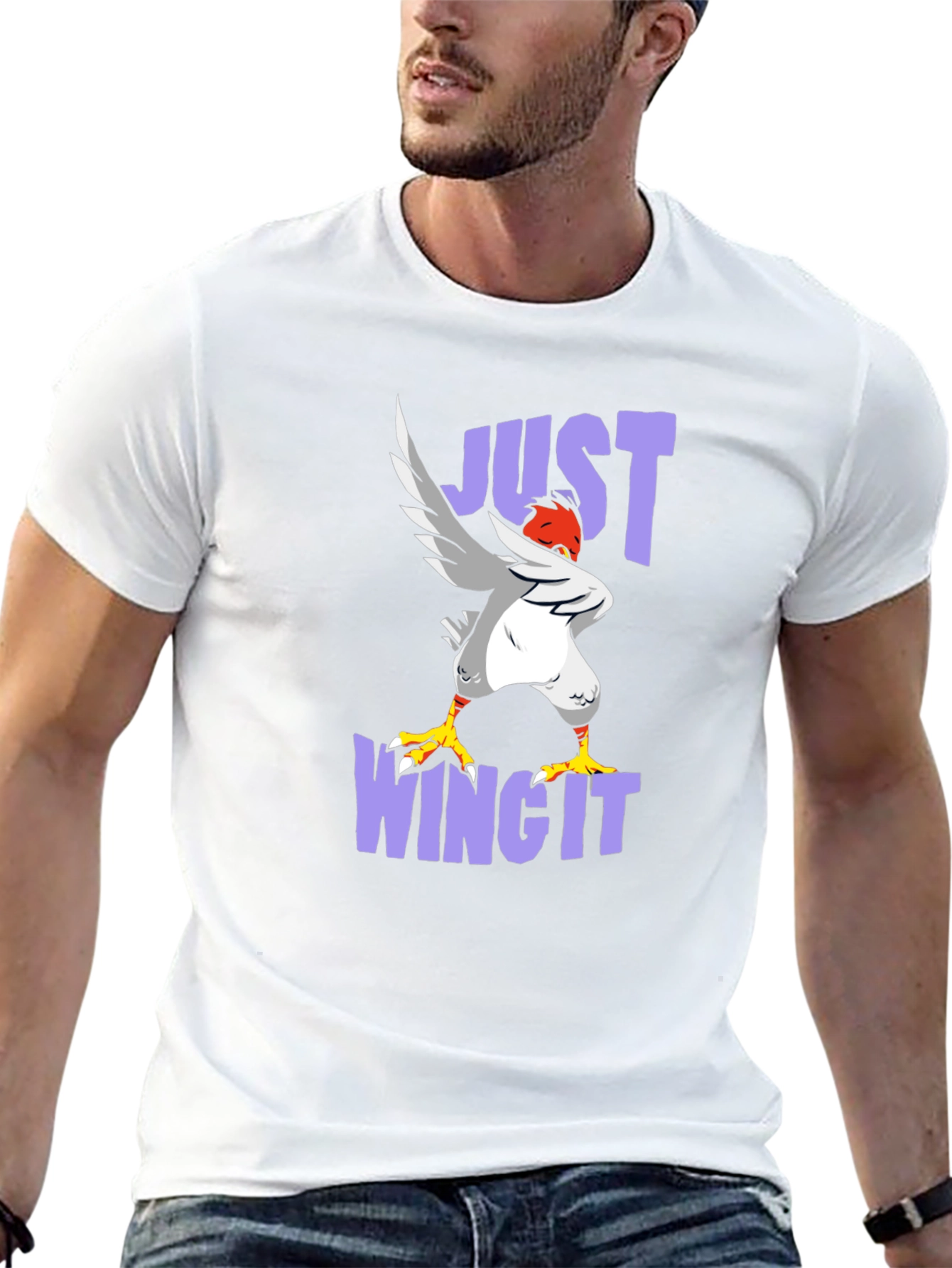 Just Wing It Chicken Dabbing T-Shirt
