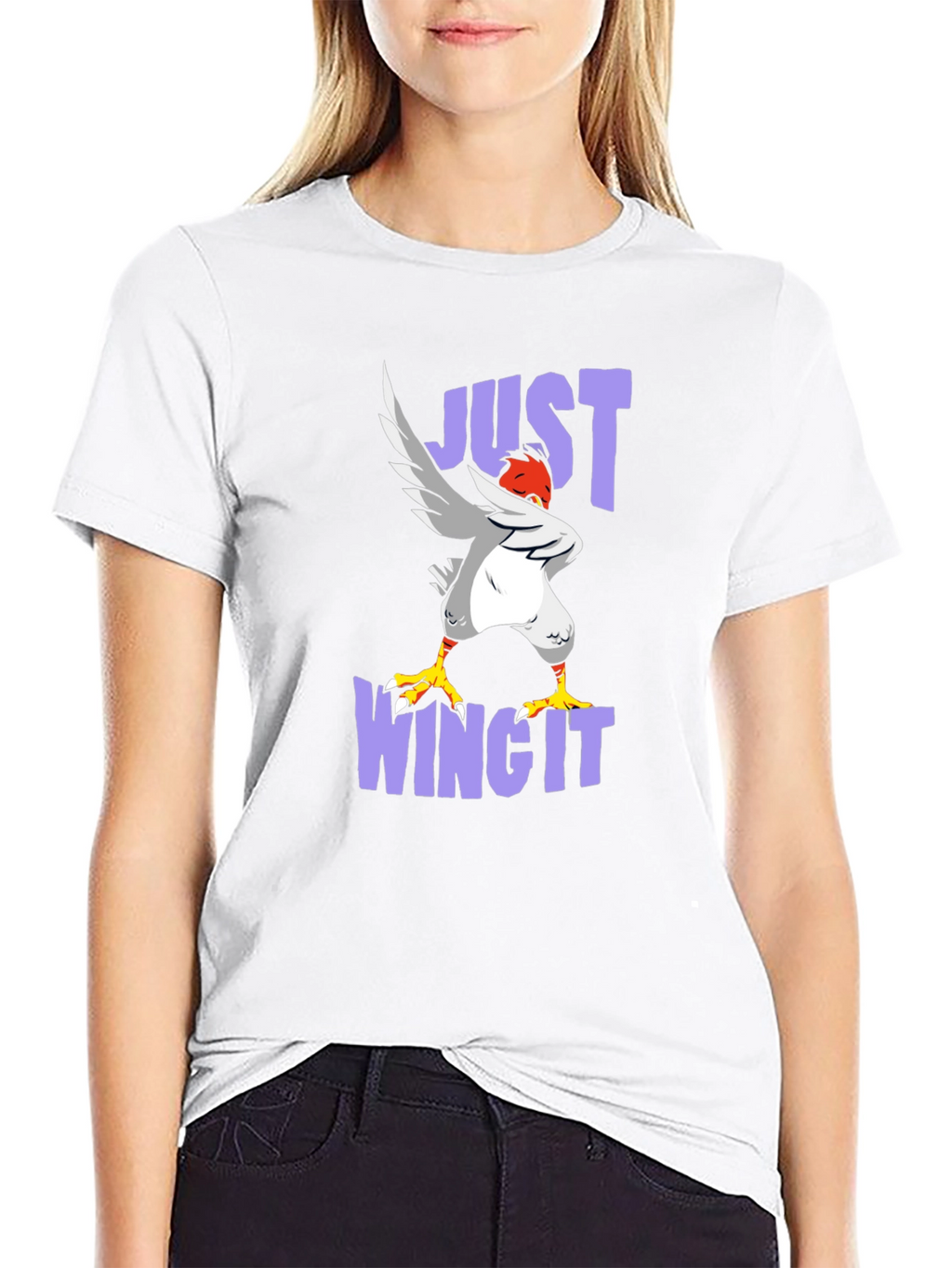 Just Wing It Chicken Dabbing T-Shirt