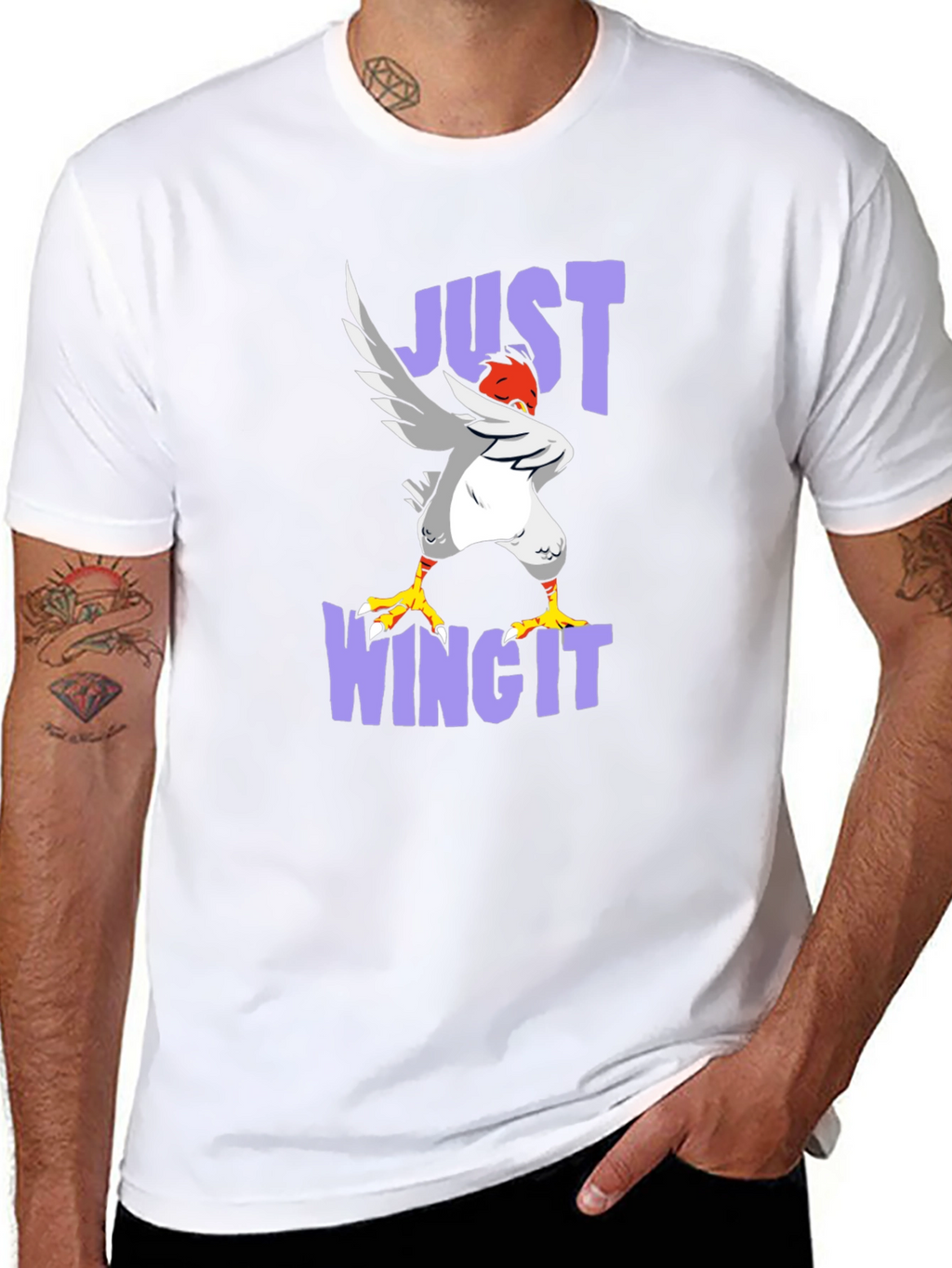 Just Wing It Chicken Dabbing T-Shirt