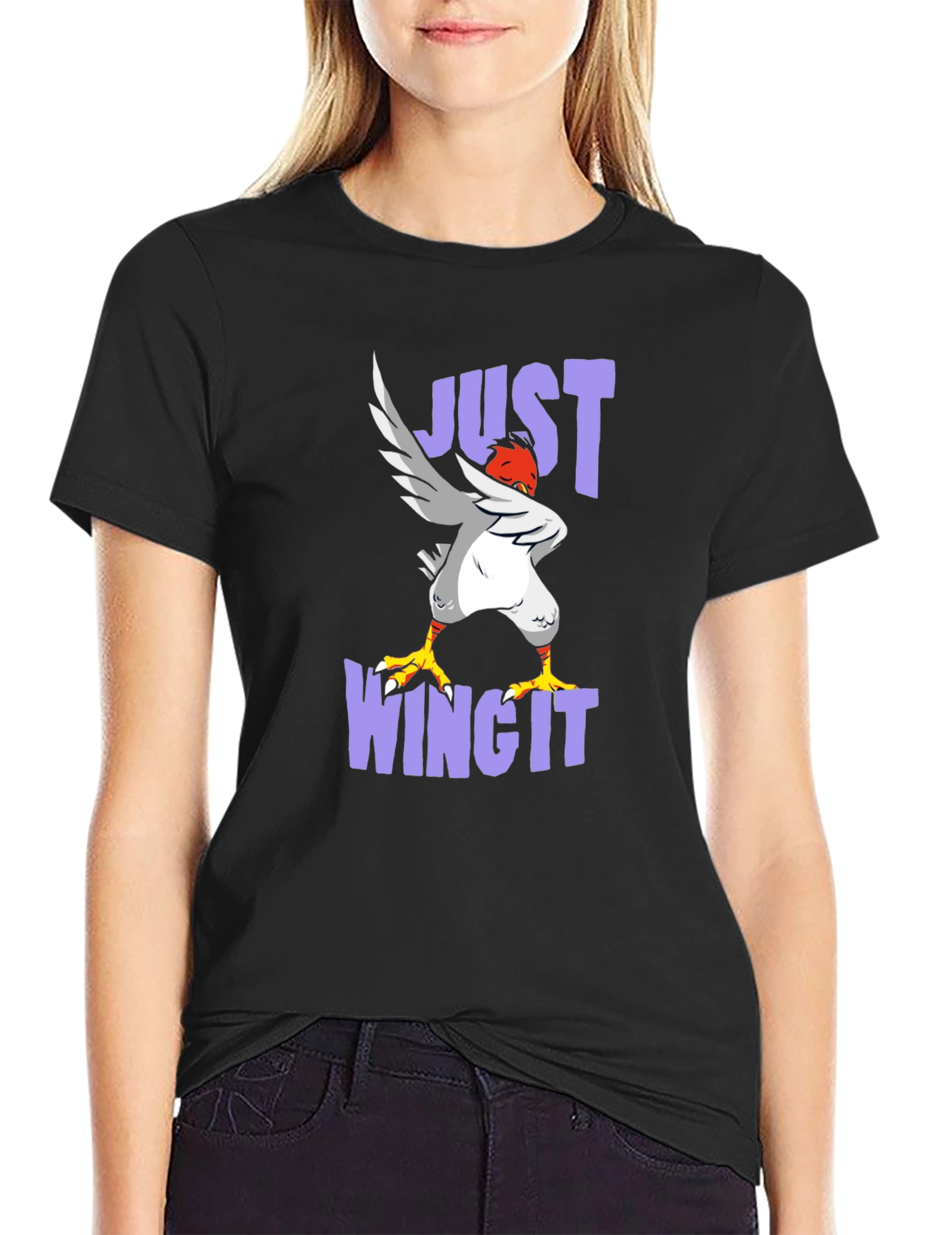 Just Wing It Chicken Dabbing T-Shirt
