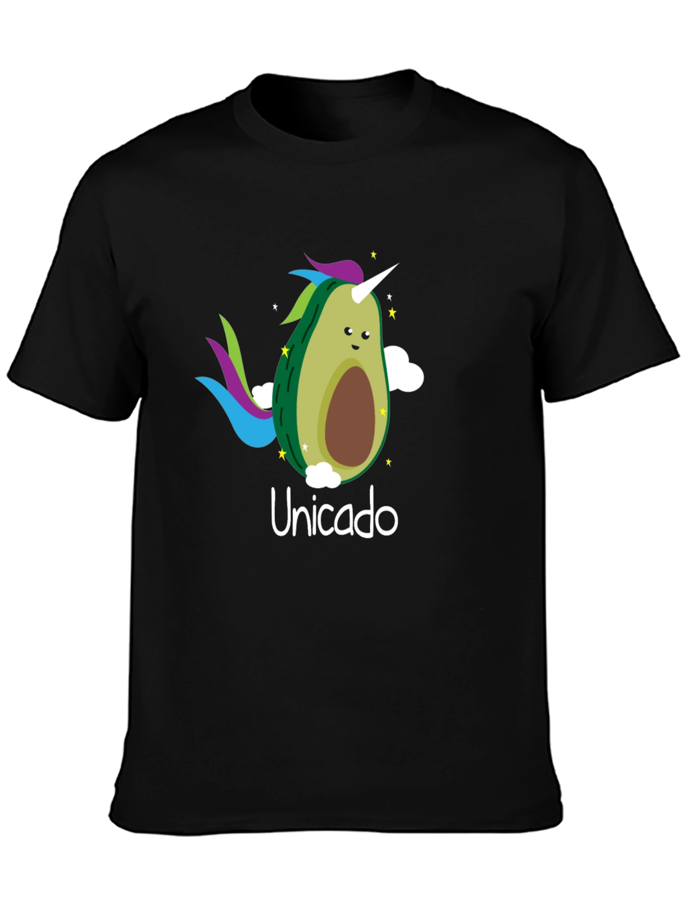 Unicado Avocado Unicorn Black T-Shirt