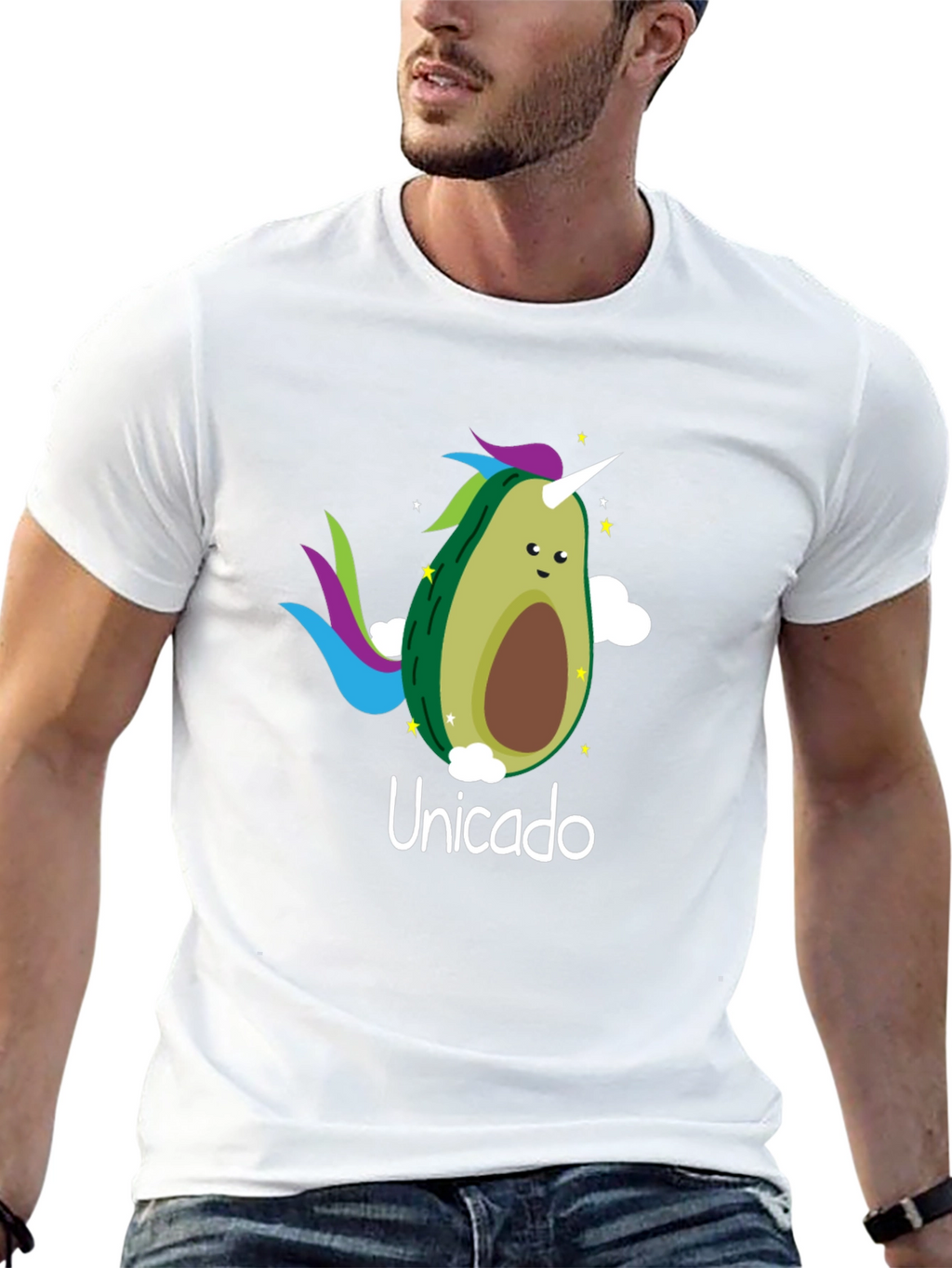 Unicado Avocado Unicorn Black T-Shirt