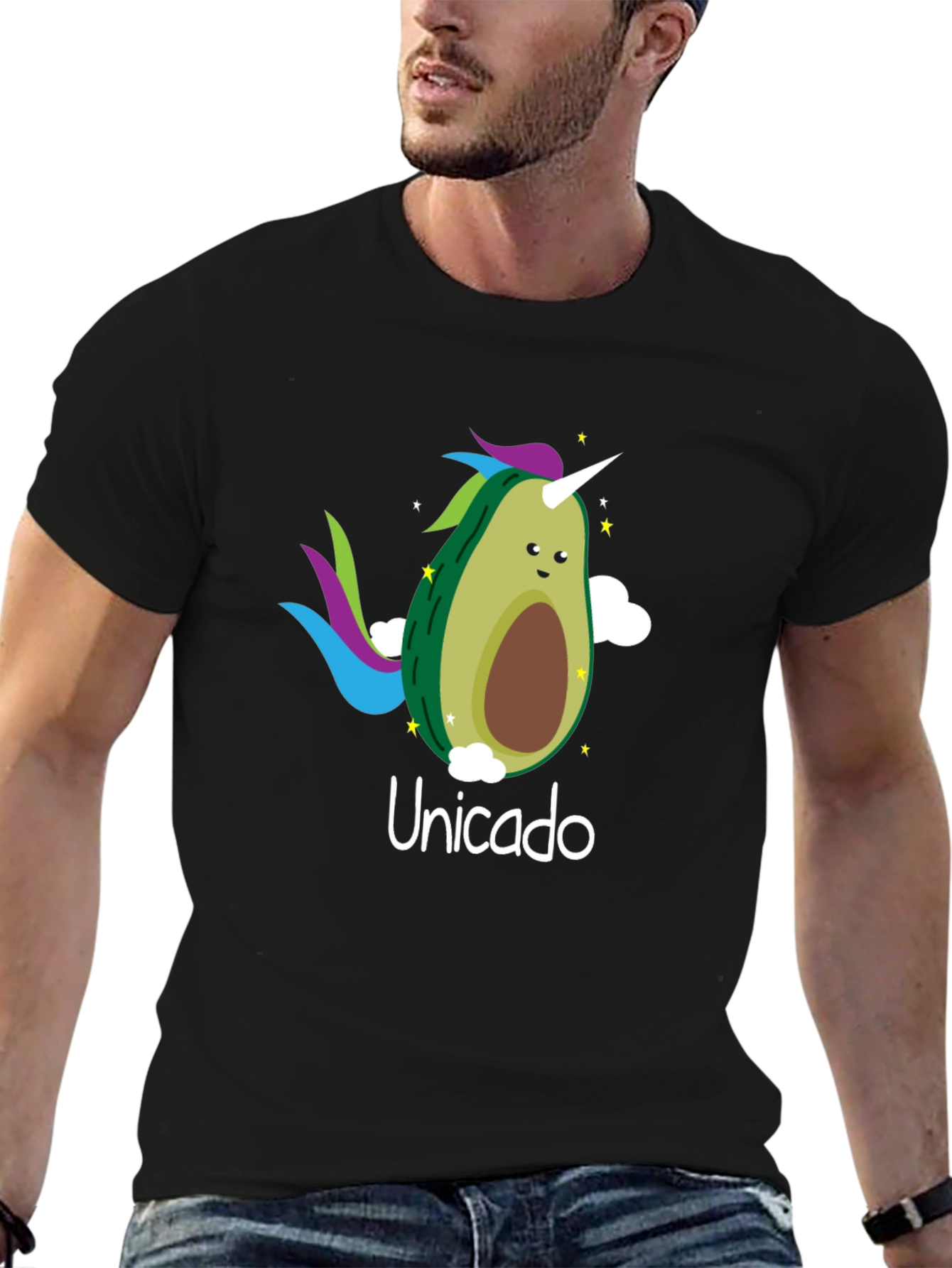 Unicado Avocado Unicorn Black T-Shirt