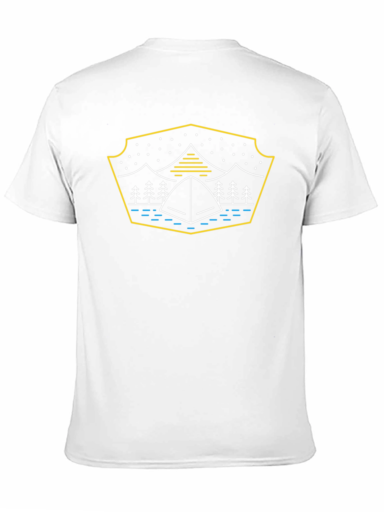 Camping Tent Graphic T-Shirt - Black
