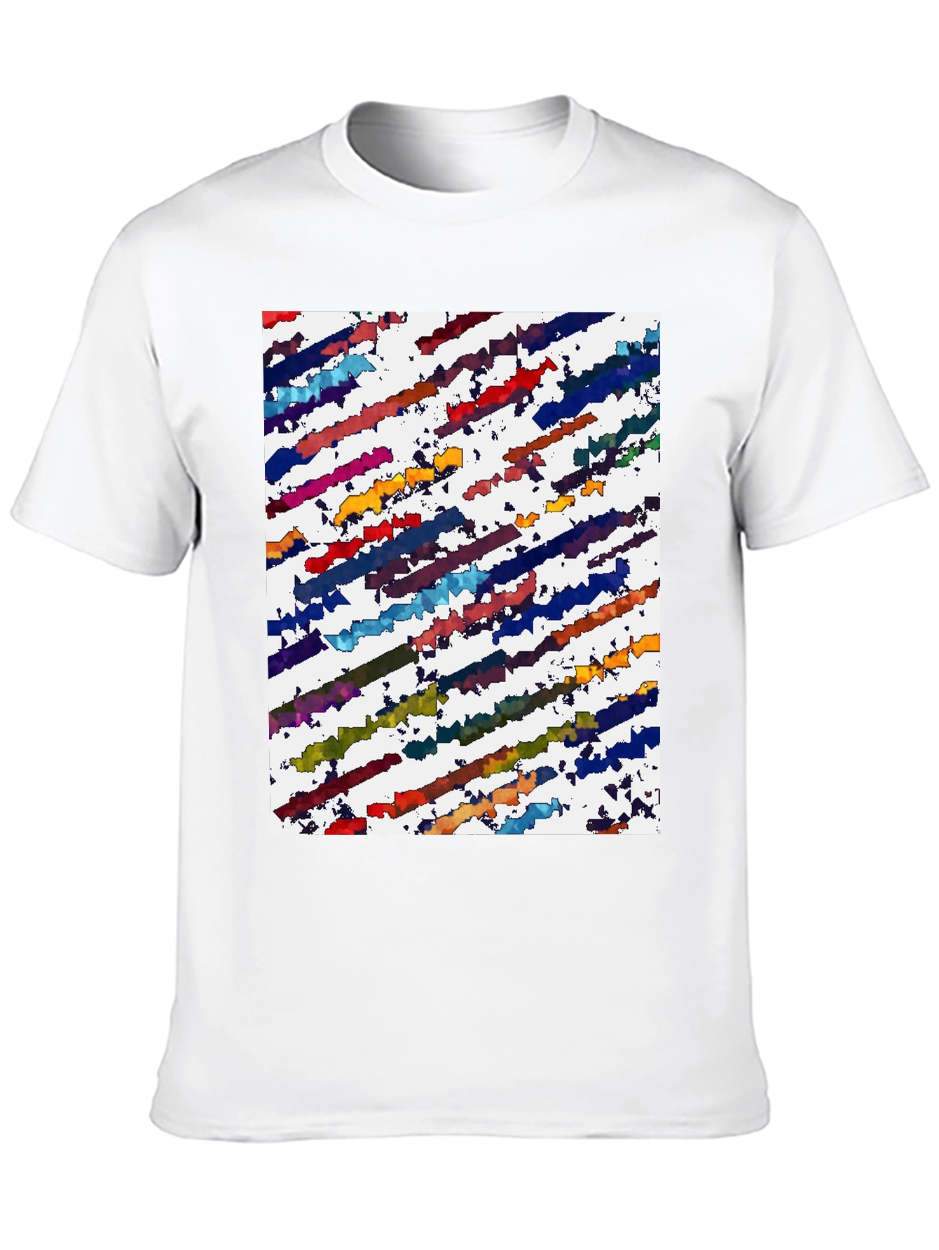 Abstract Color Block T-Shirt - Modern Artistic Tee