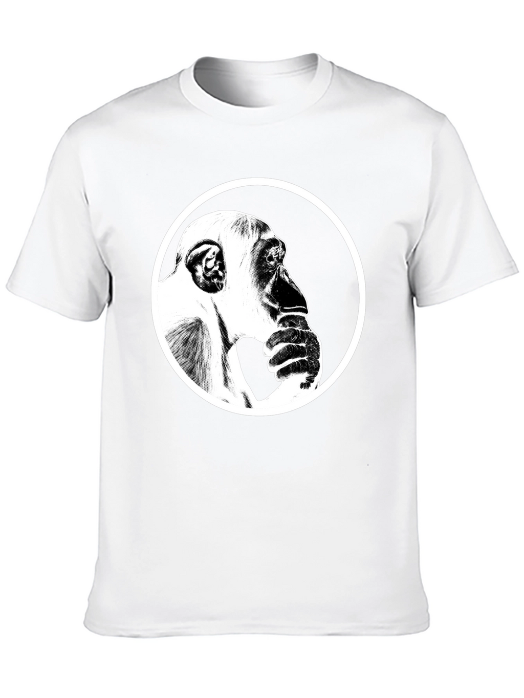 Thinking Chimpanzee Graphic T-Shirt