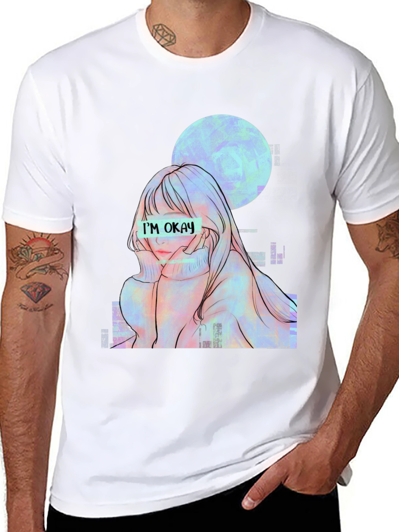 Im Okay Anime Girl Graphic Tee