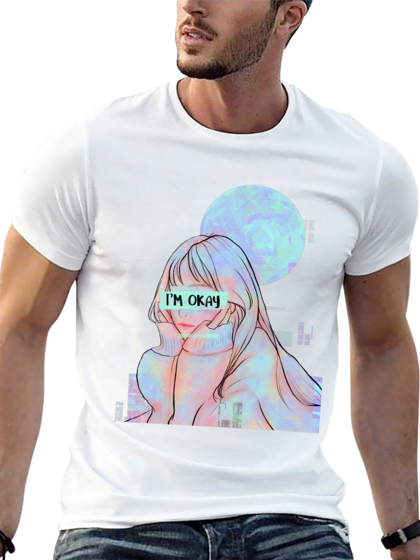 Im Okay Anime Girl Graphic Tee
