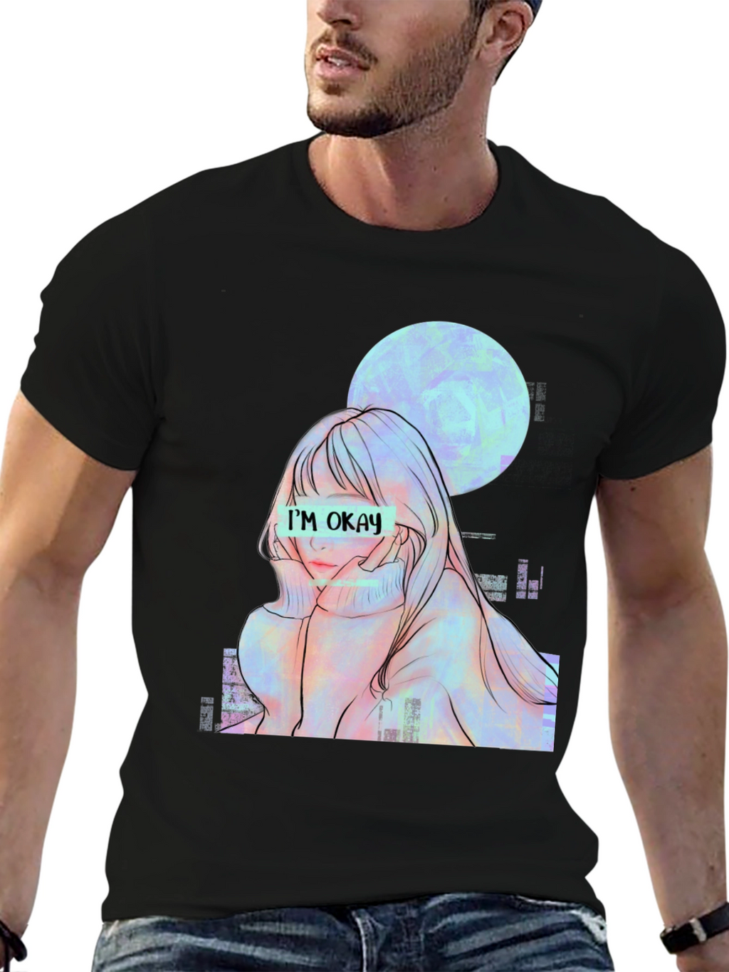 Im Okay Anime Girl Graphic Tee
