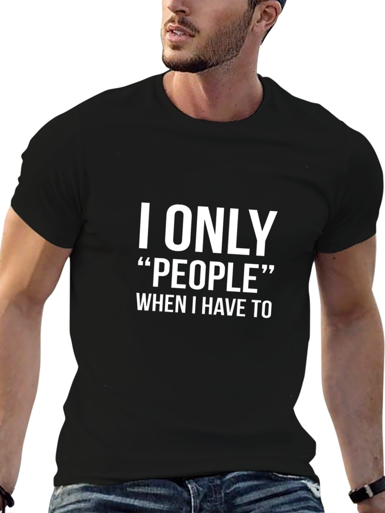 Introvert Humor T-Shirt: I Only People