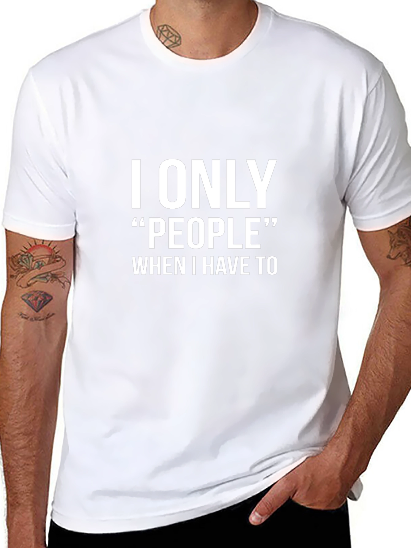 Introvert Humor T-Shirt: I Only People