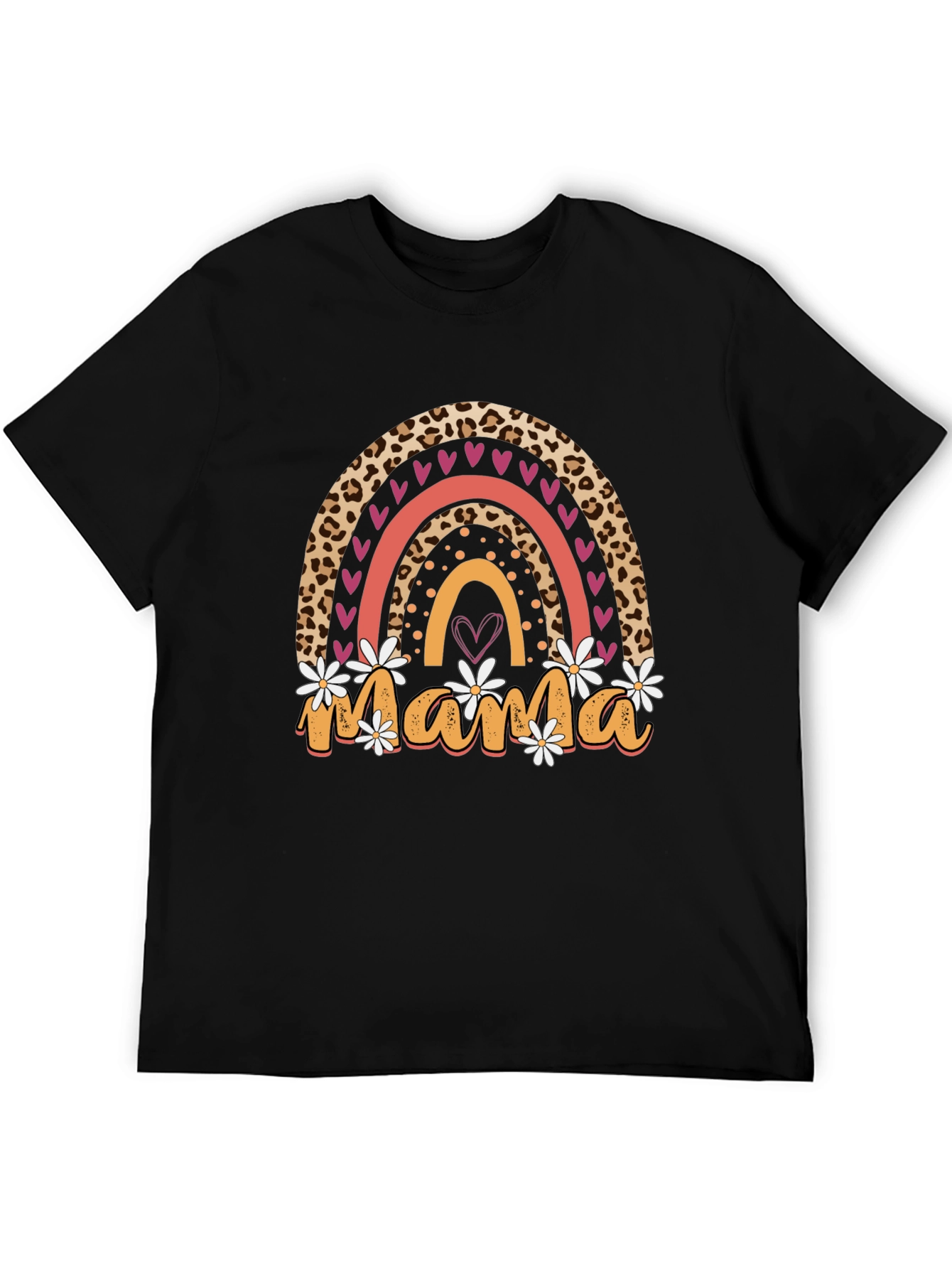 Mama Leopard Rainbow T-Shirt