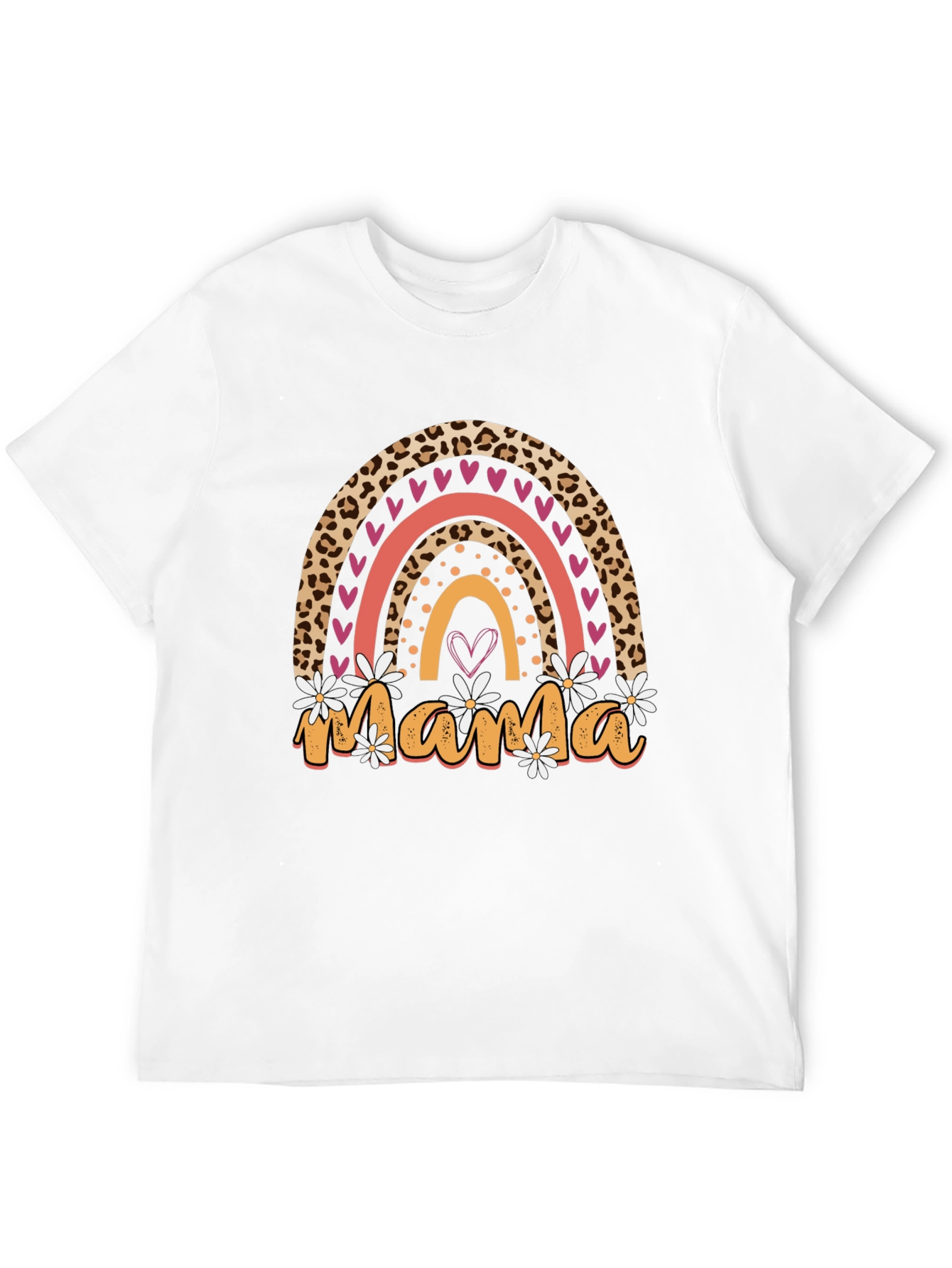 Mama Leopard Rainbow T-Shirt
