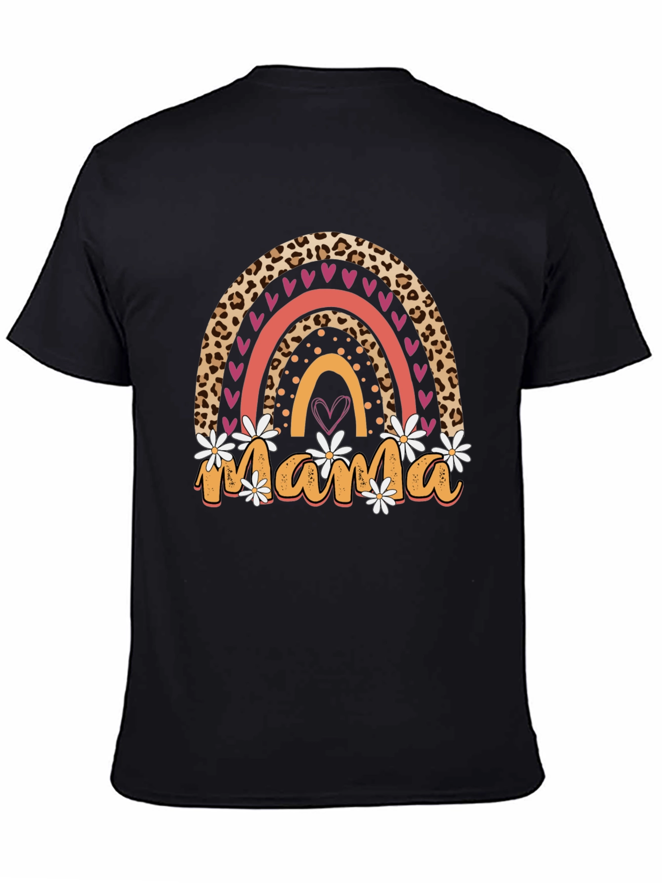Mama Leopard Rainbow T-Shirt