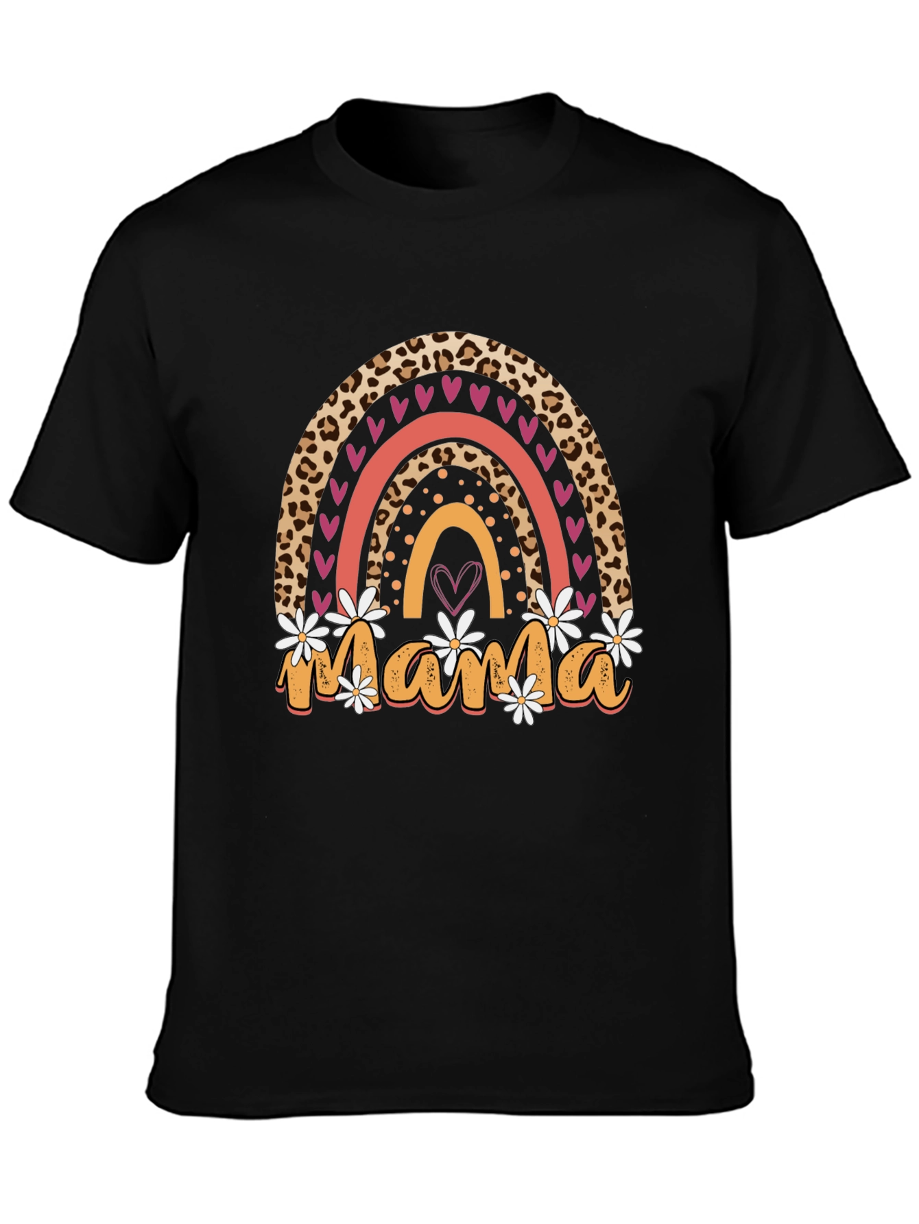 Mama Leopard Rainbow T-Shirt