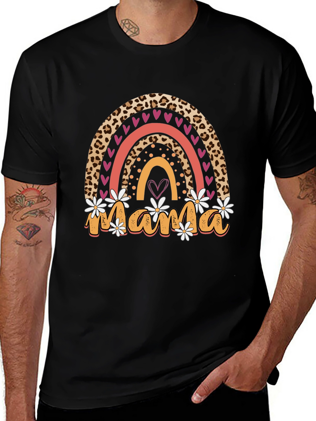 Mama Leopard Rainbow T-Shirt