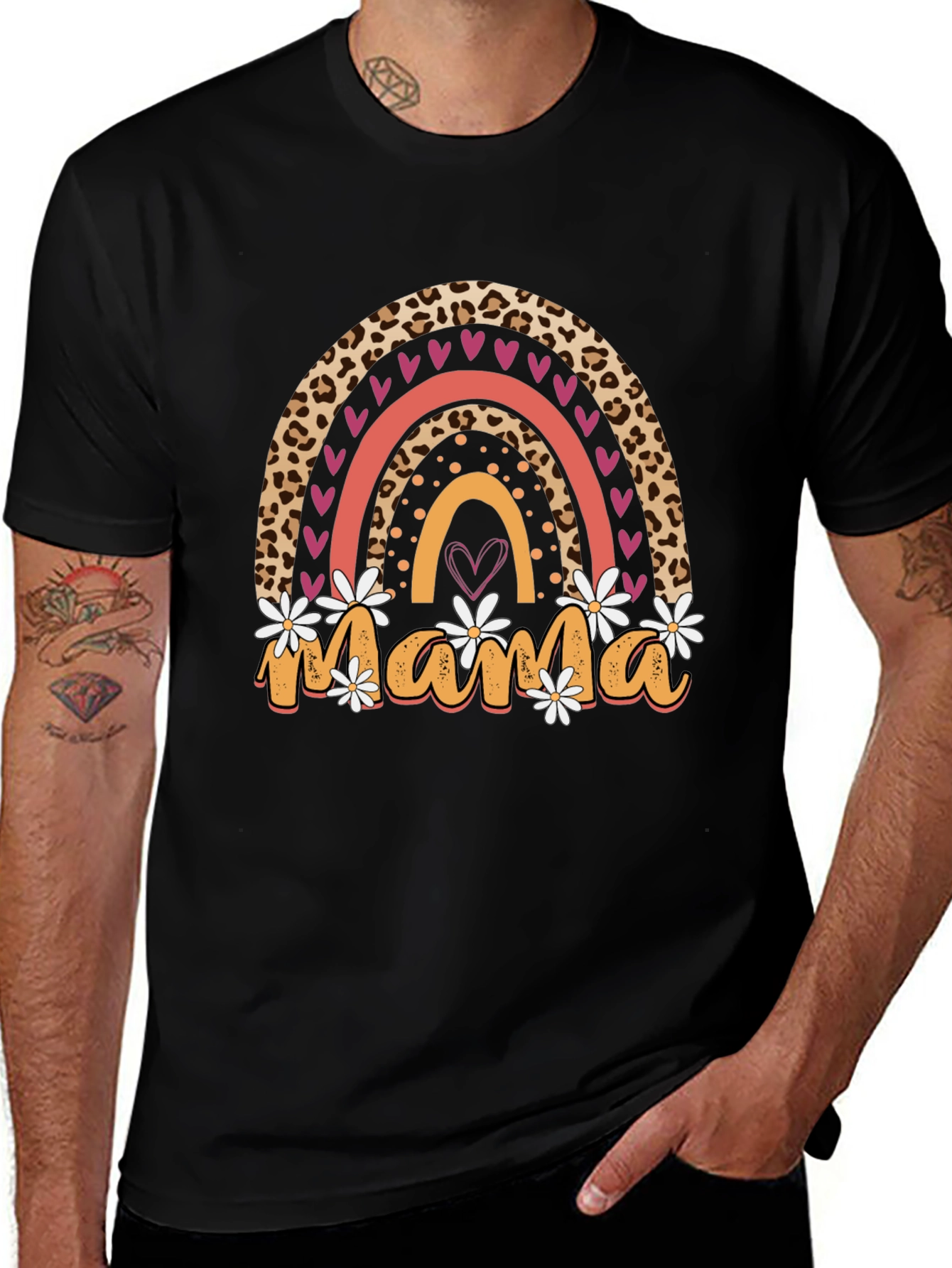 Mama Leopard Rainbow T-Shirt