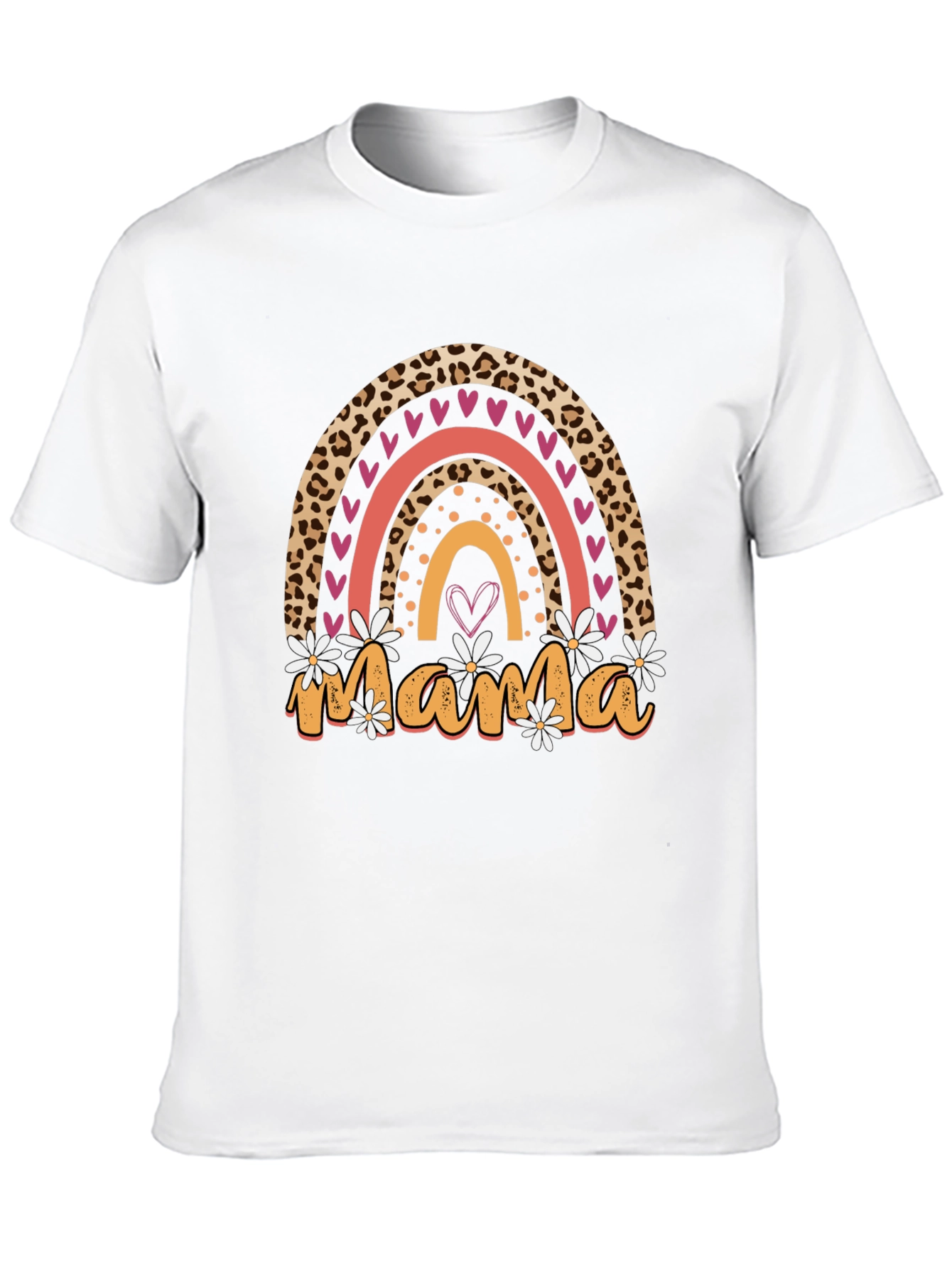Mama Leopard Rainbow T-Shirt