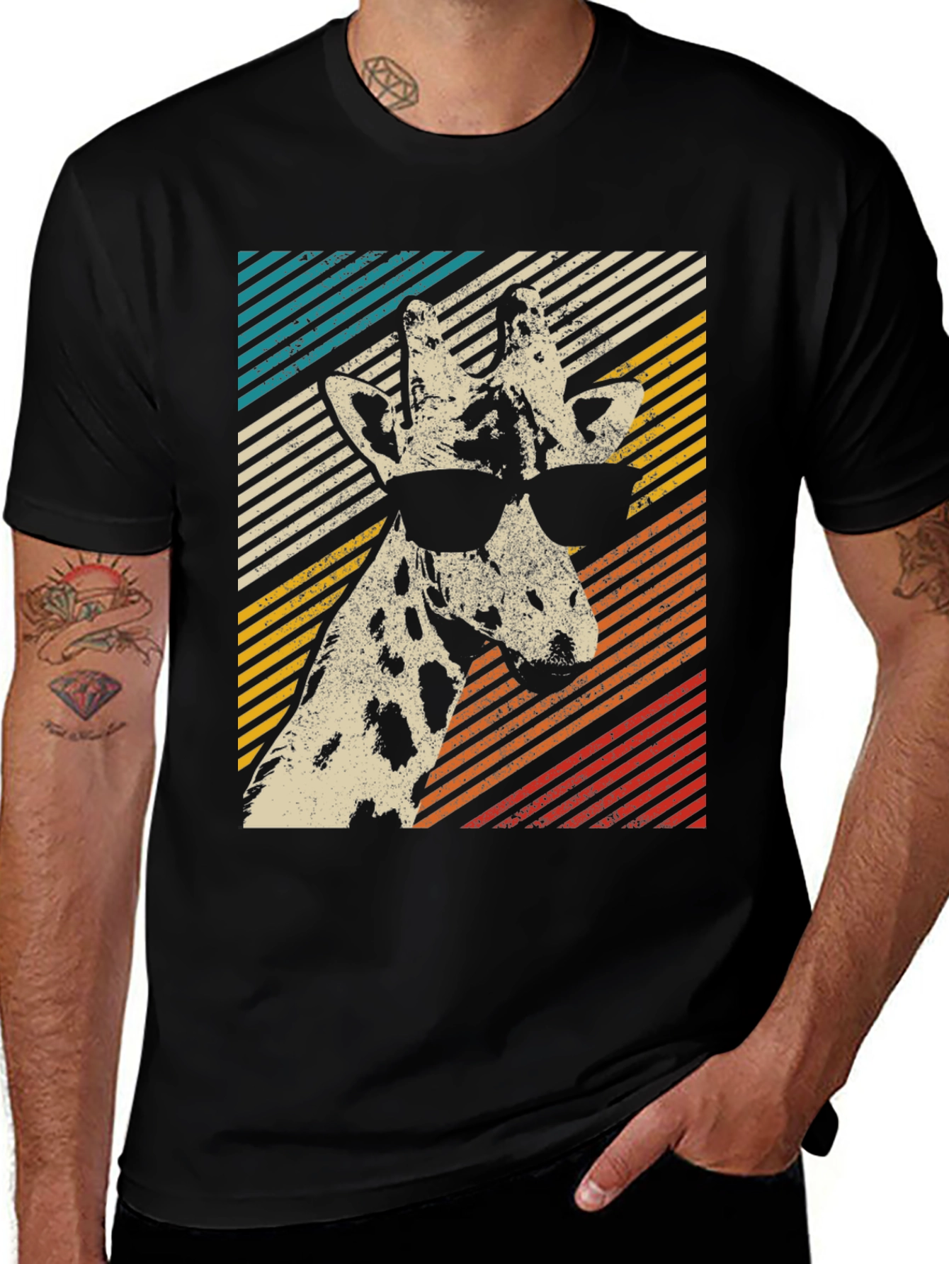 Cool Giraffe Retro T-Shirt