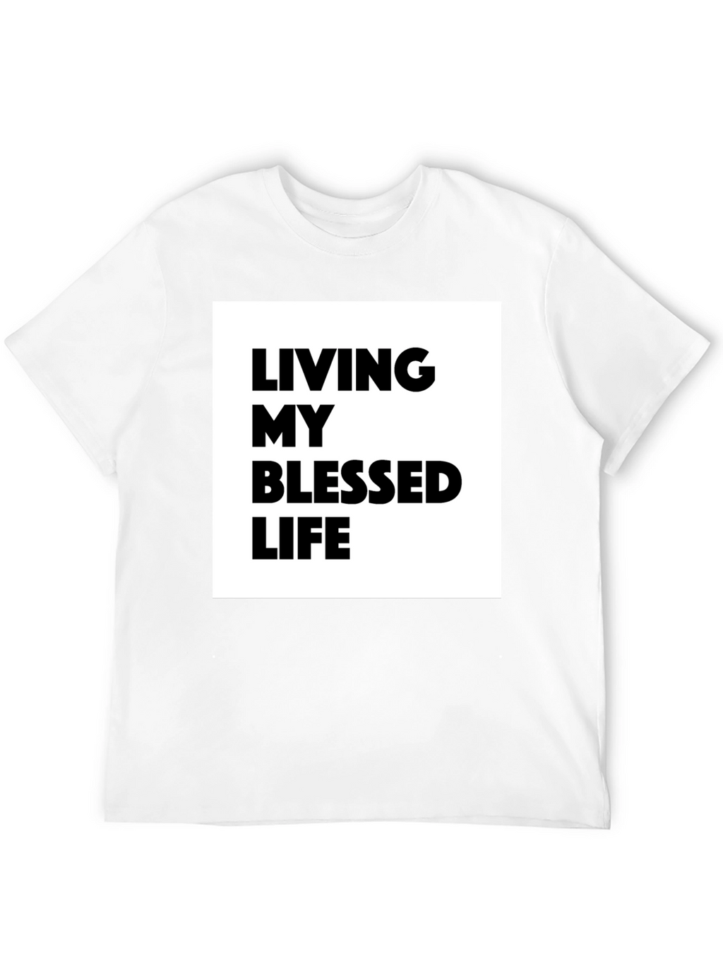 Blessed Life Graphic Tee - Black Cotton T-Shirt