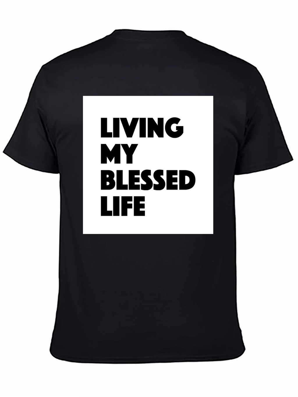 Blessed Life Graphic Tee - Black Cotton T-Shirt