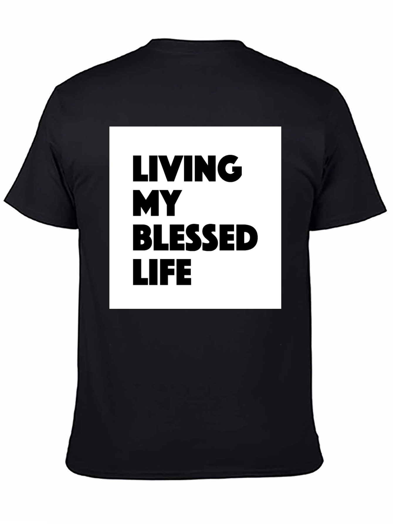 Blessed Life Graphic Tee - Black Cotton T-Shirt