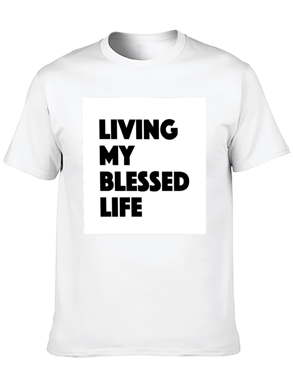 Blessed Life Graphic Tee - Black Cotton T-Shirt