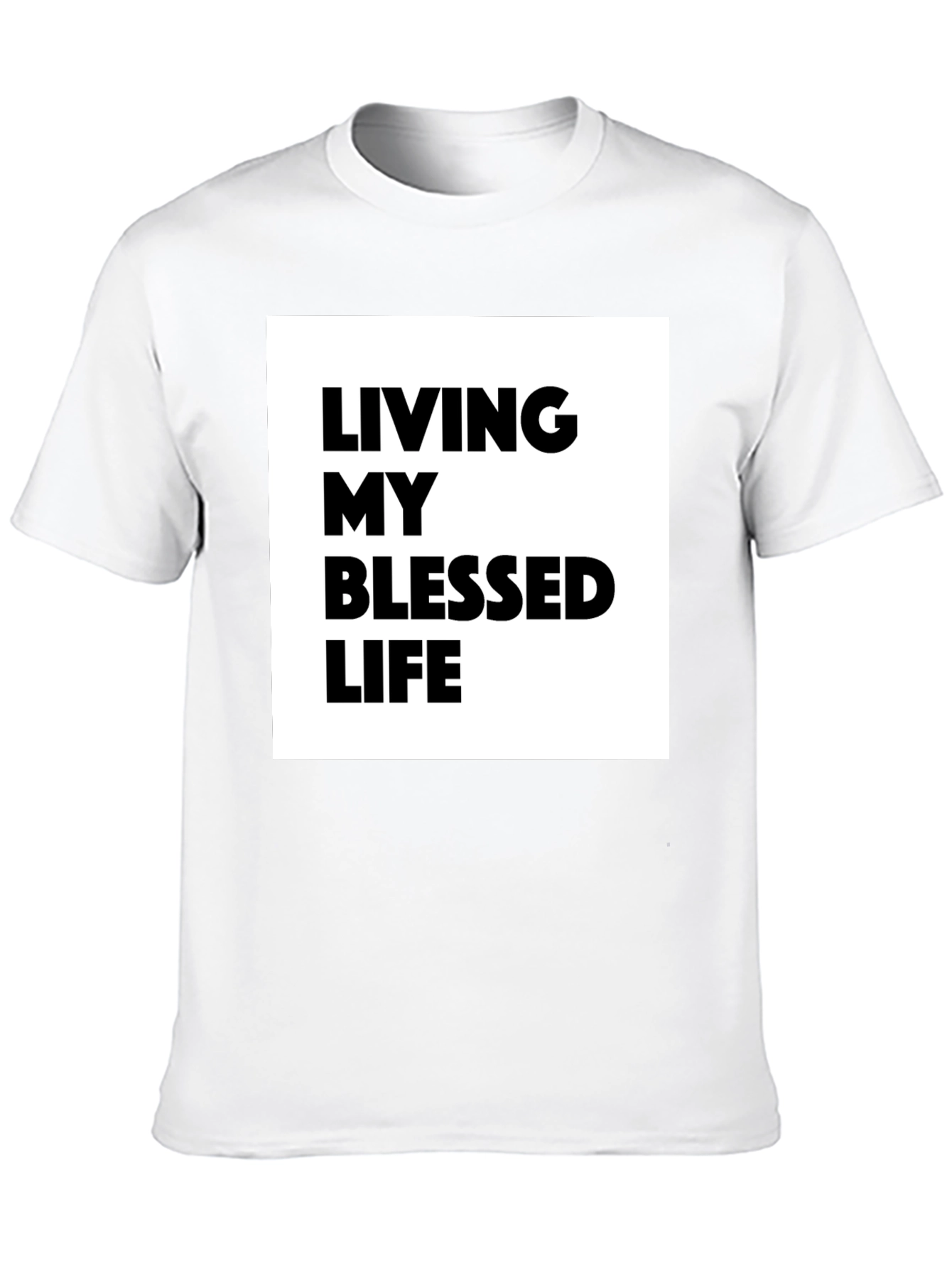Blessed Life Graphic Tee - Black Cotton T-Shirt