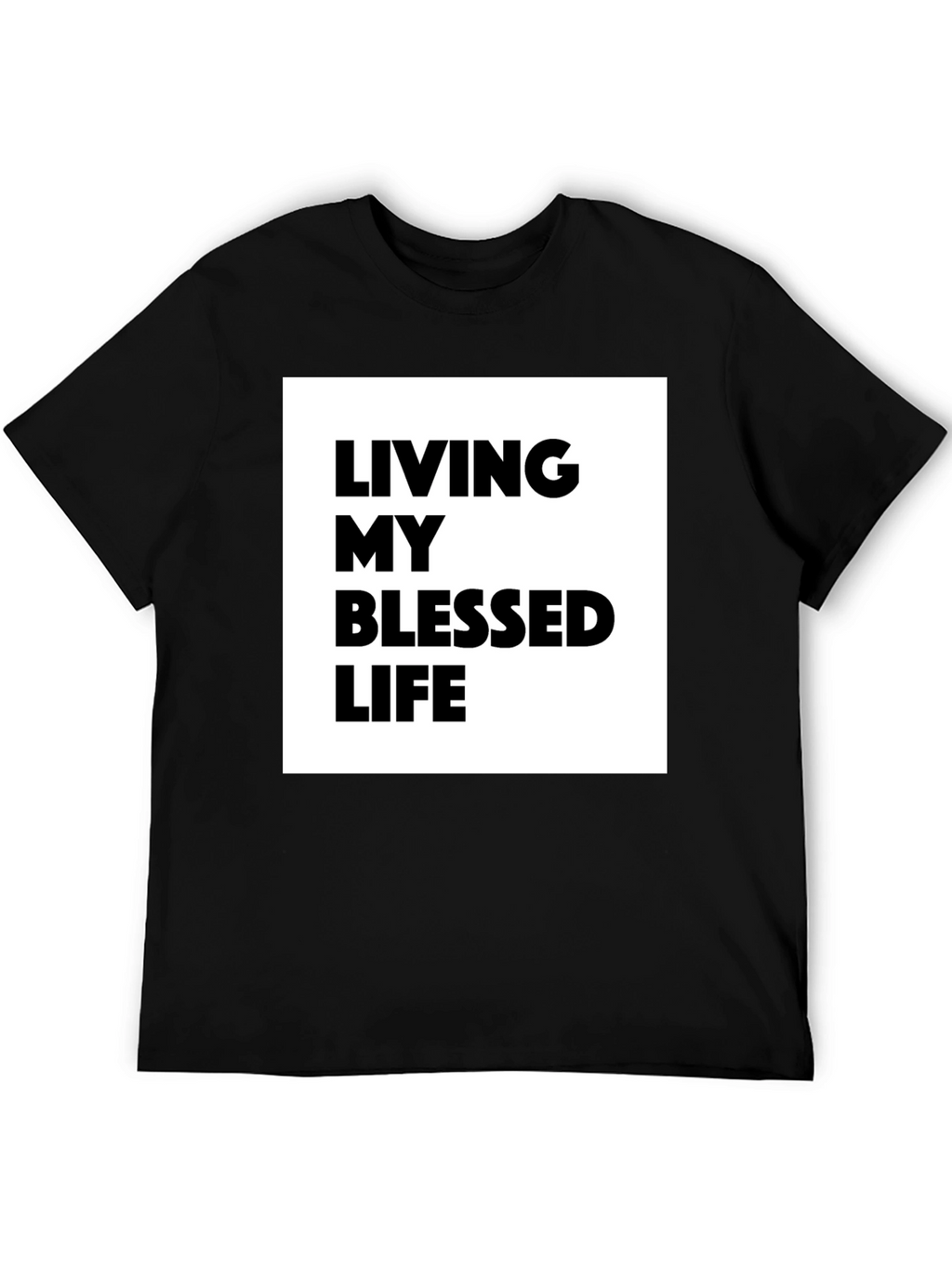 Blessed Life Graphic Tee - Black Cotton T-Shirt