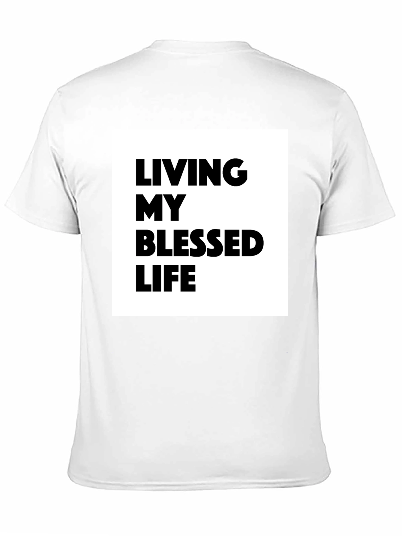 Blessed Life Graphic Tee - Black Cotton T-Shirt