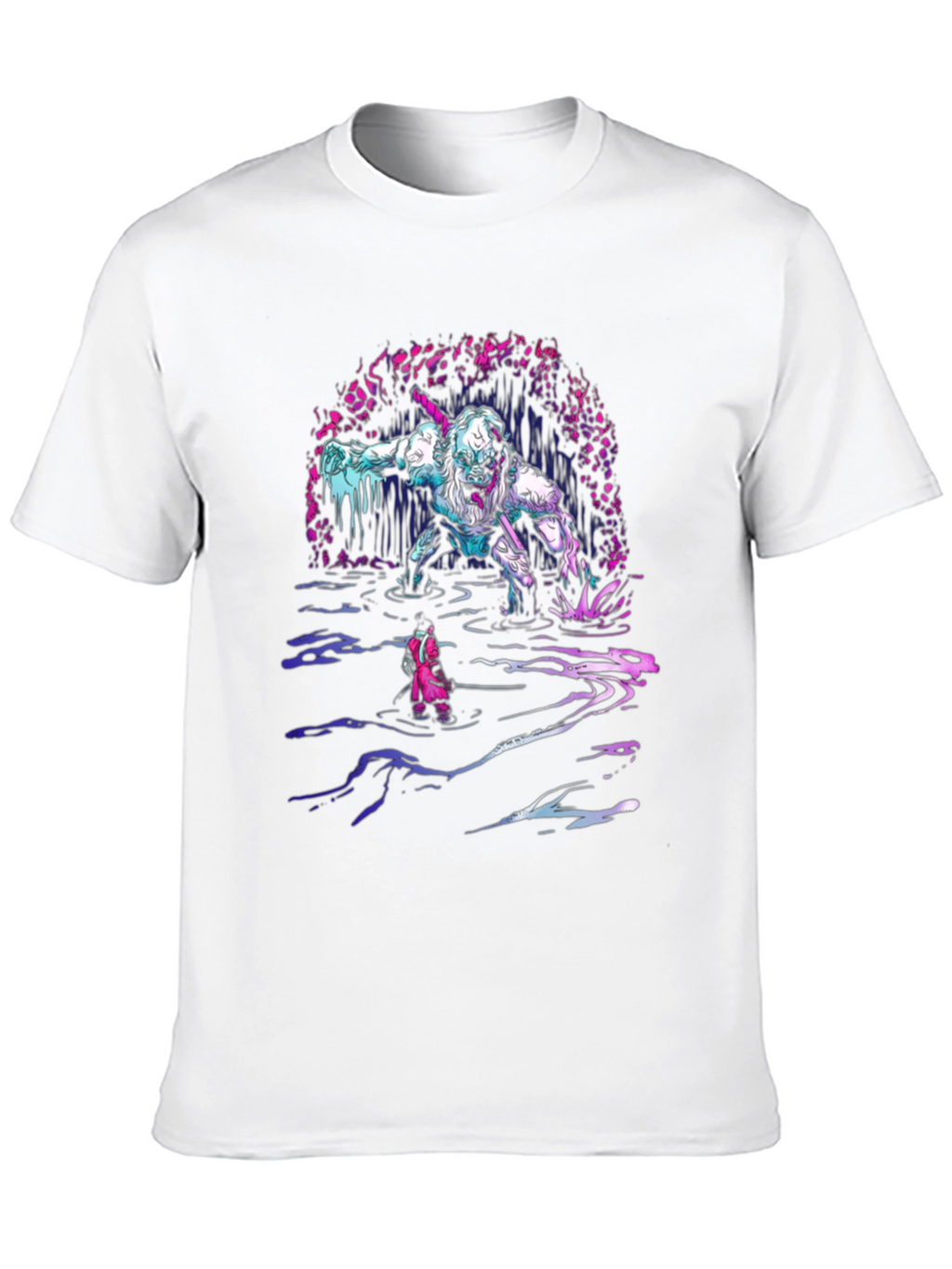 Monster Graphic Tee - Black Cotton T-Shirt