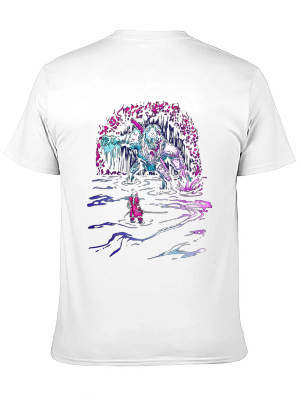 Monster Graphic Tee - Black Cotton T-Shirt