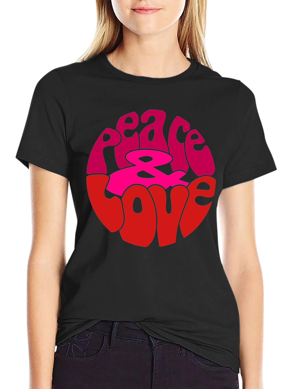 Peace & Love Graphic Tee - Retro Style