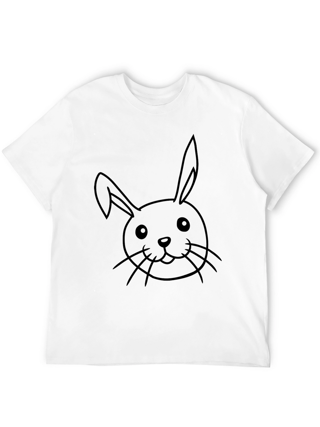 Cute Bunny Graphic Black T-Shirt - Soft Cotton Blend