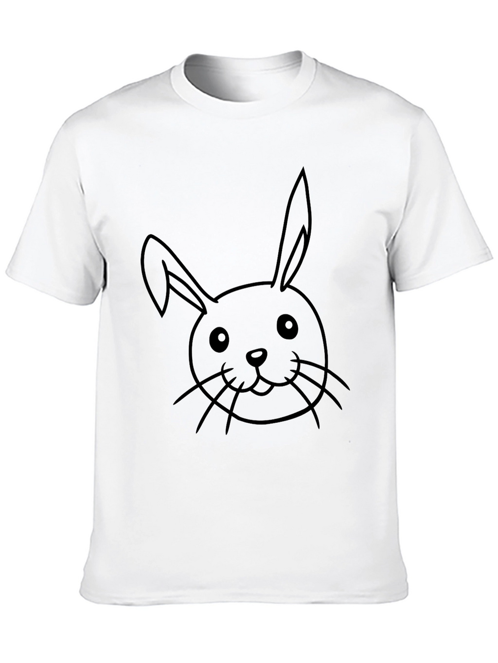 Cute Bunny Graphic Black T-Shirt - Soft Cotton Blend