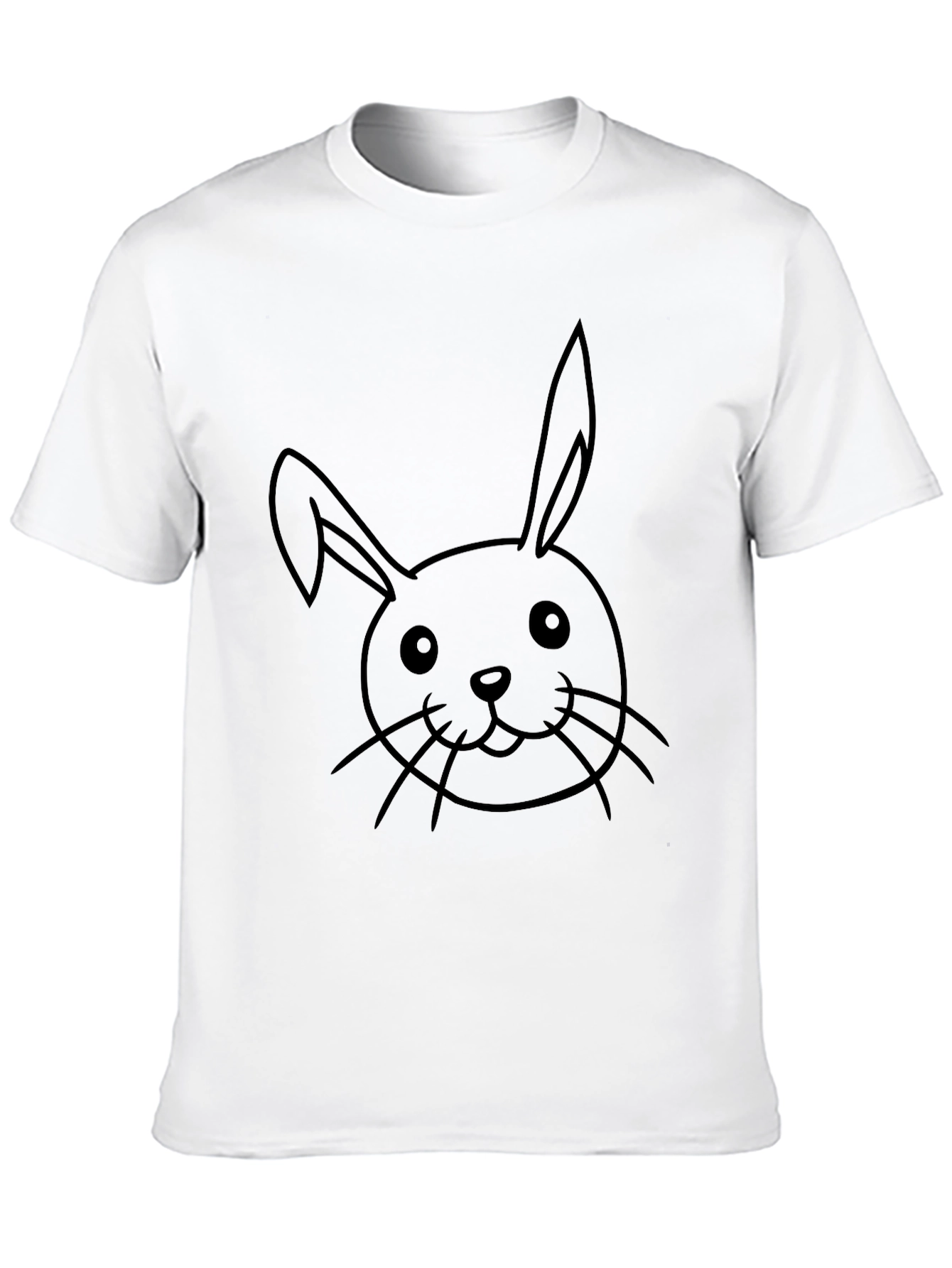 Cute Bunny Graphic Black T-Shirt - Soft Cotton Blend