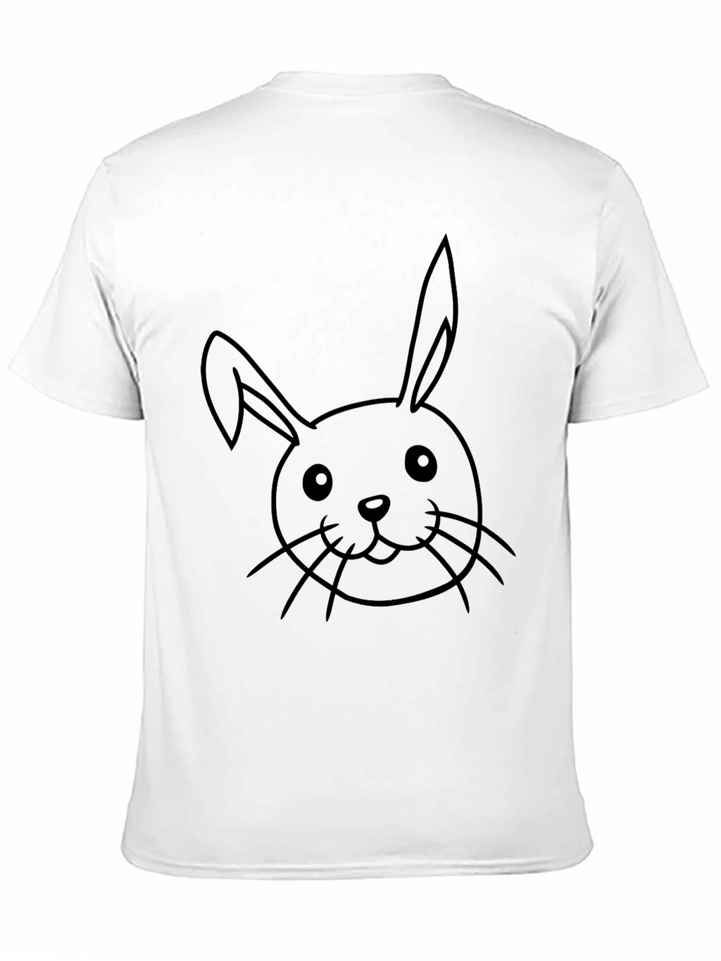 Cute Bunny Graphic Black T-Shirt - Soft Cotton Blend
