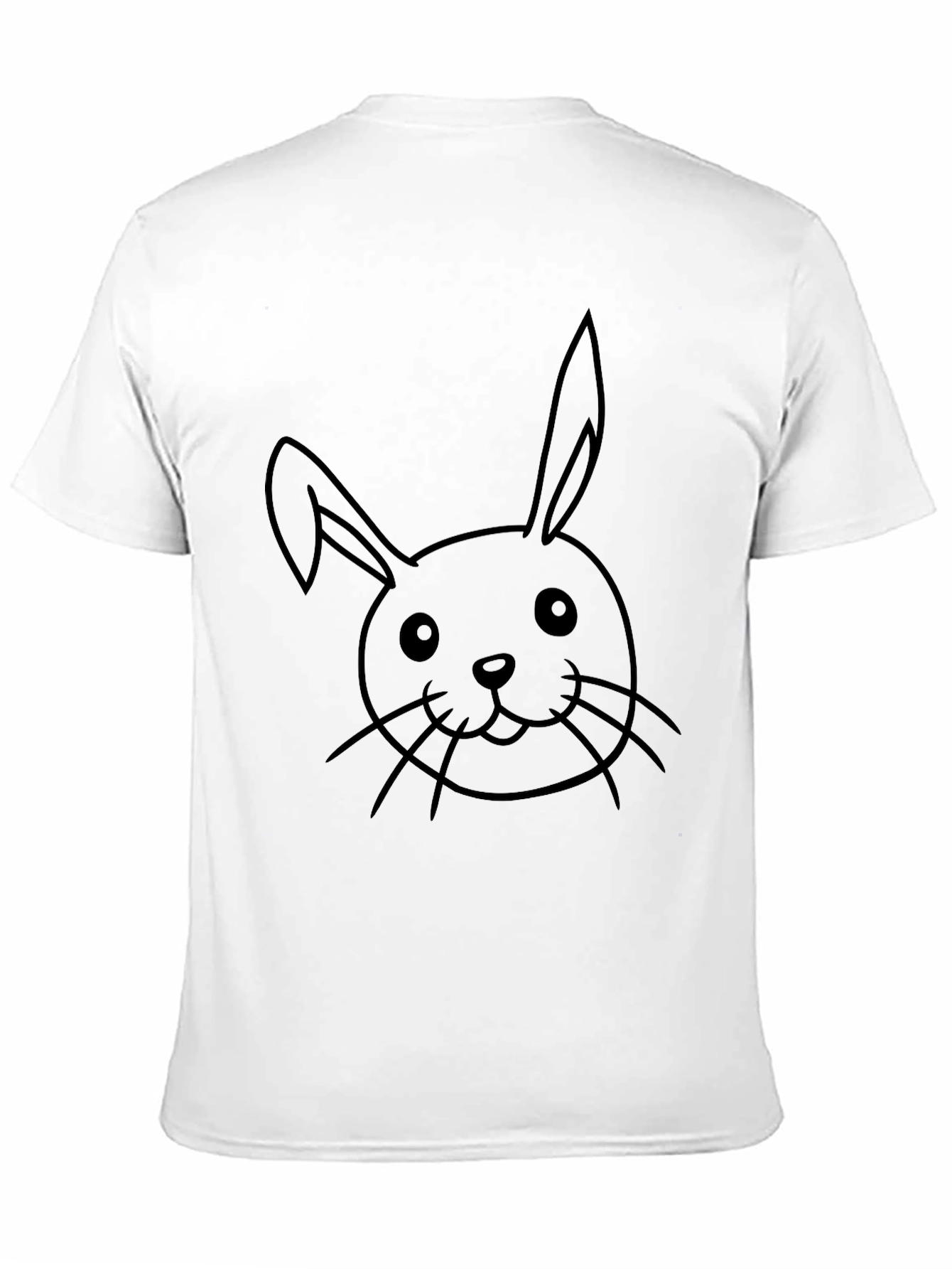 Cute Bunny Graphic Black T-Shirt - Soft Cotton Blend