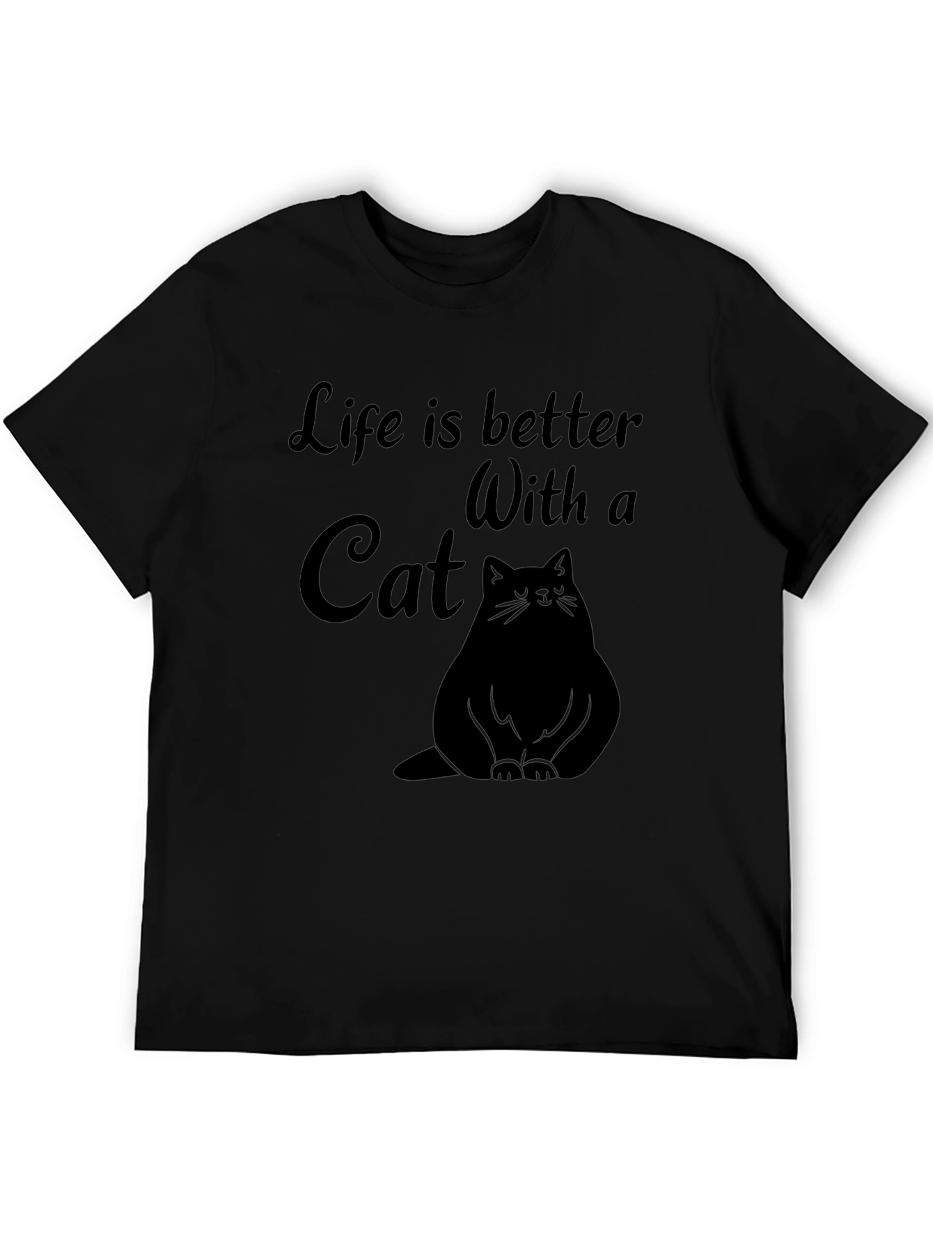 Life is Better With a Cat Graphic T-Shirt