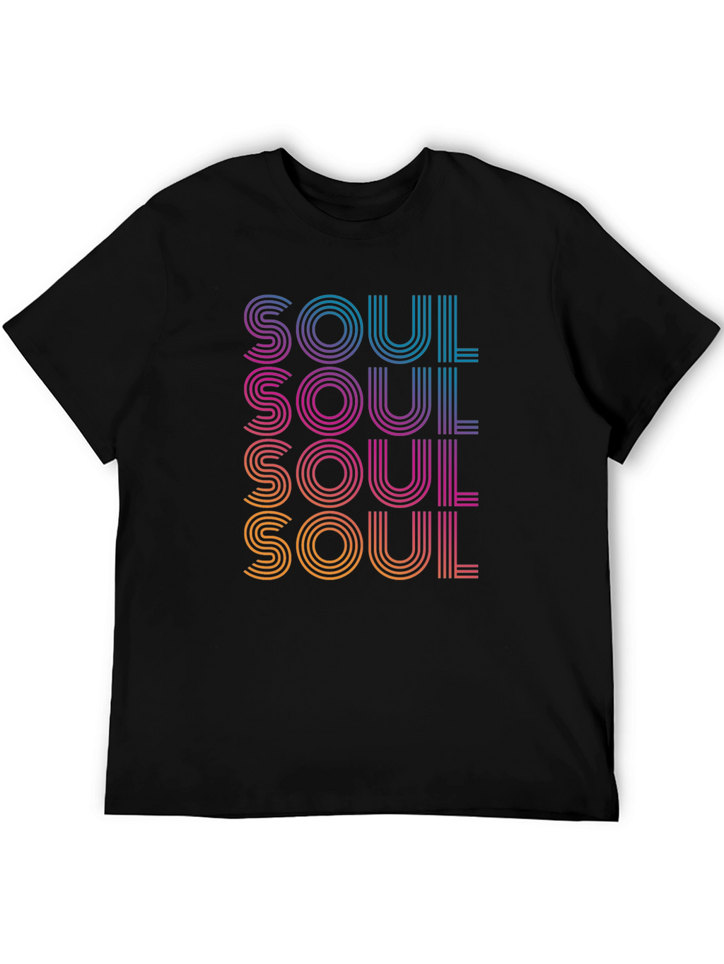 Retro Soul Graphic Black T-Shirt