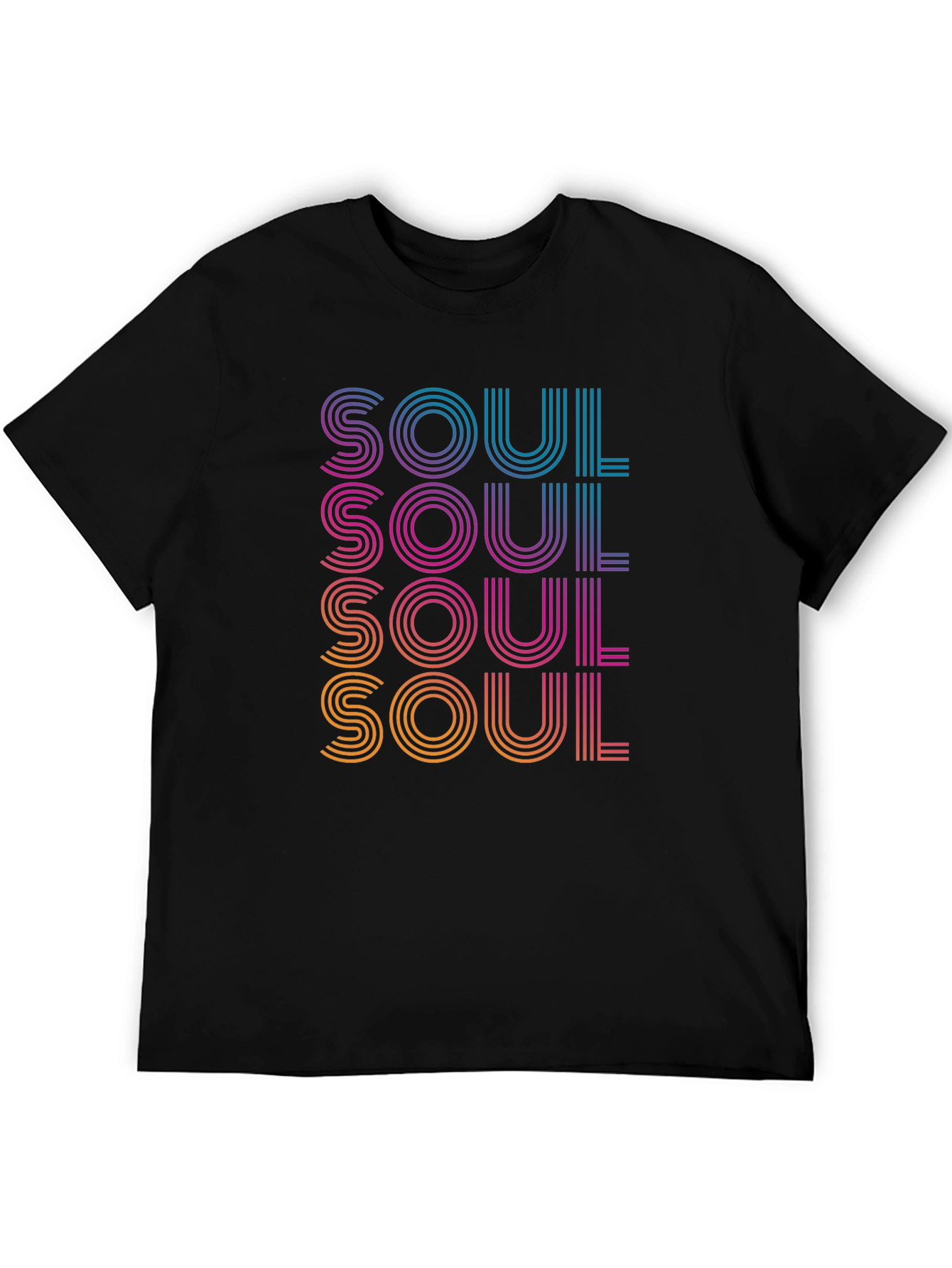 Retro Soul Graphic Black T-Shirt