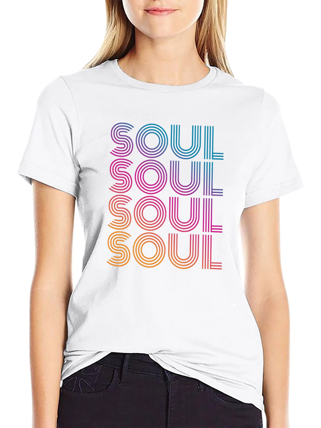 Retro Soul Graphic Black T-Shirt